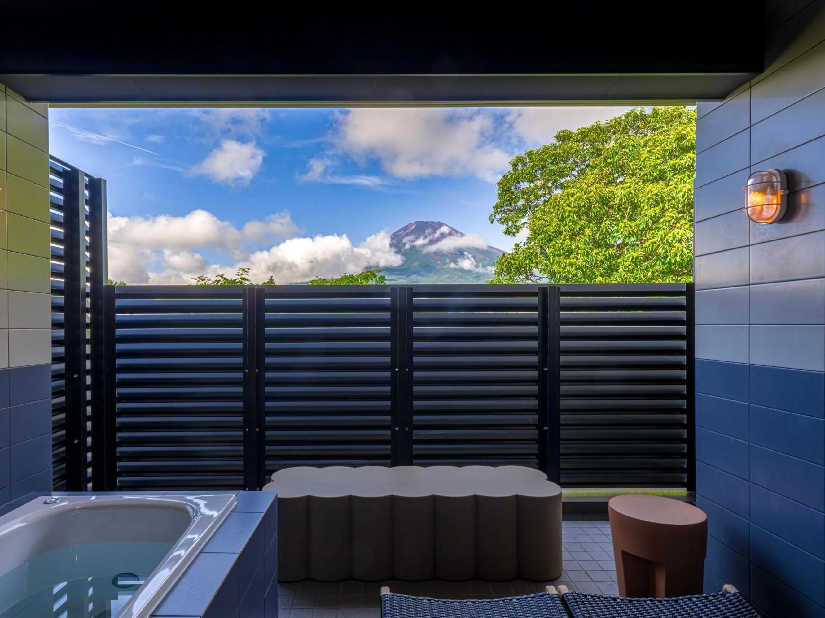 Balcony/Terrace in Mt Fuji View and Private Sauna Ryokan Shizuku しずく