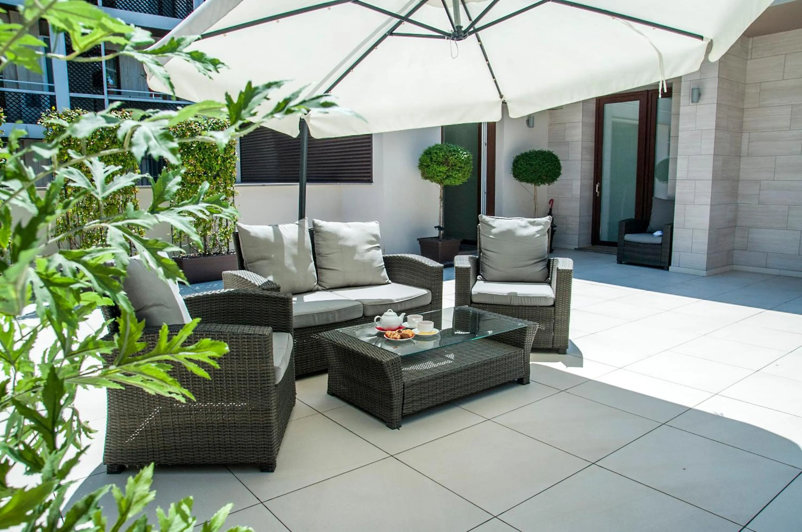 Patio in Studio Inn Centrale & Milano Urban Padel
