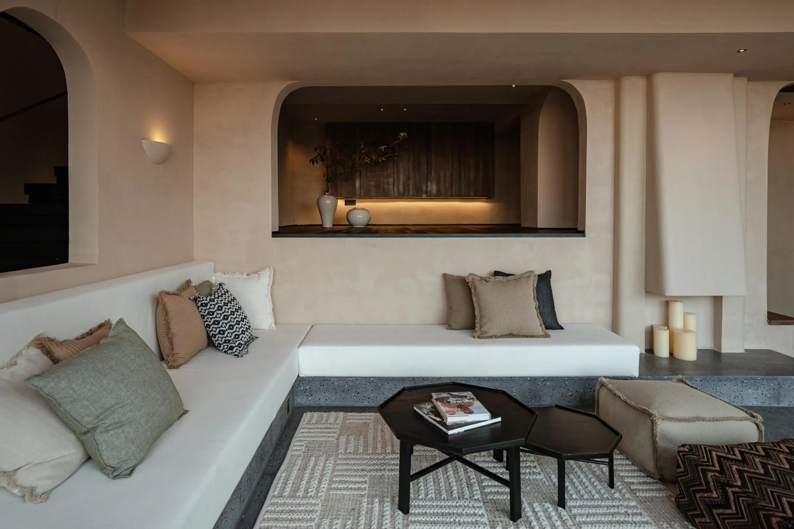 Living room in Anji ke gamer wild luxury Resort villa