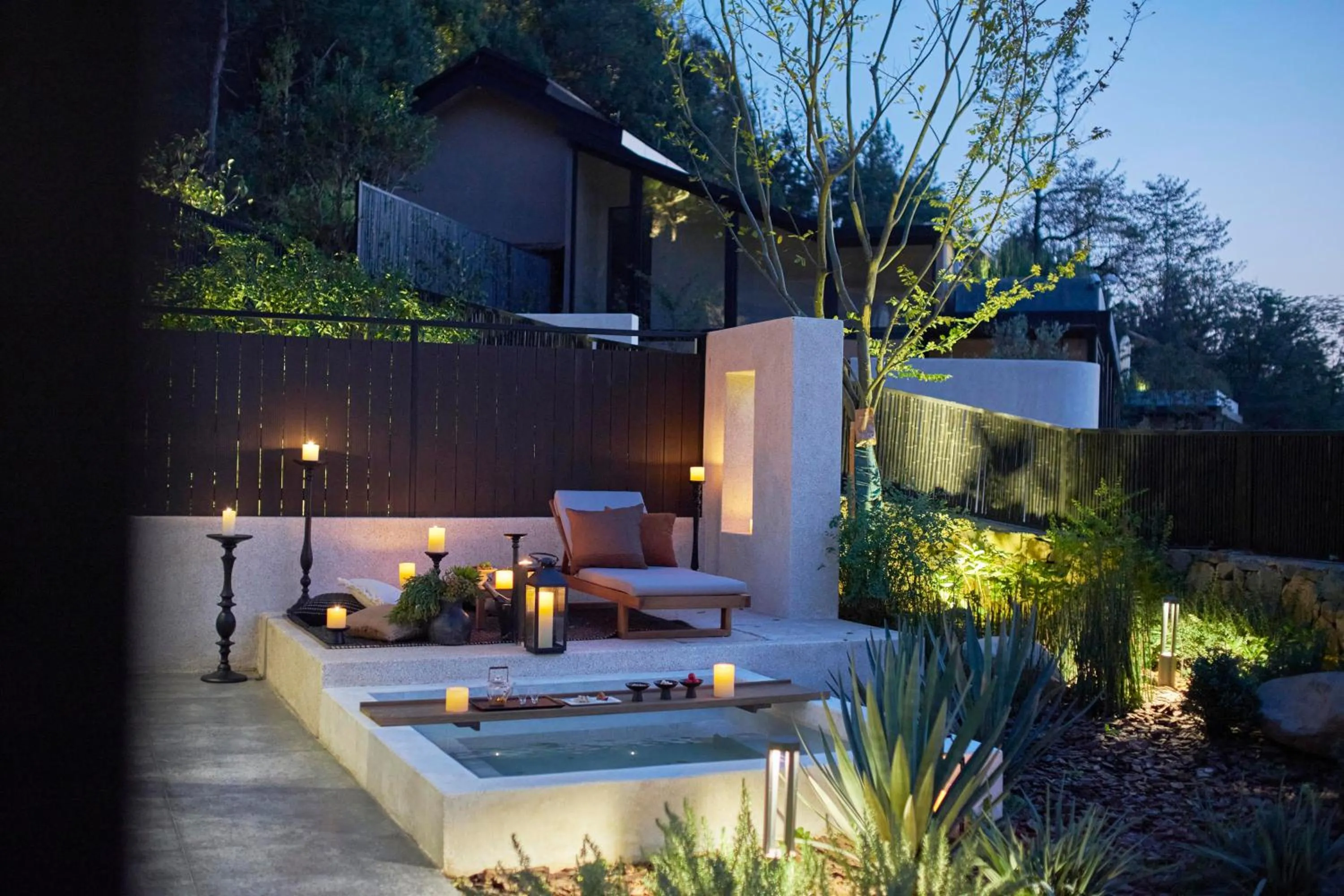 Open Air Bath in Anji ke gamer wild luxury Resort villa