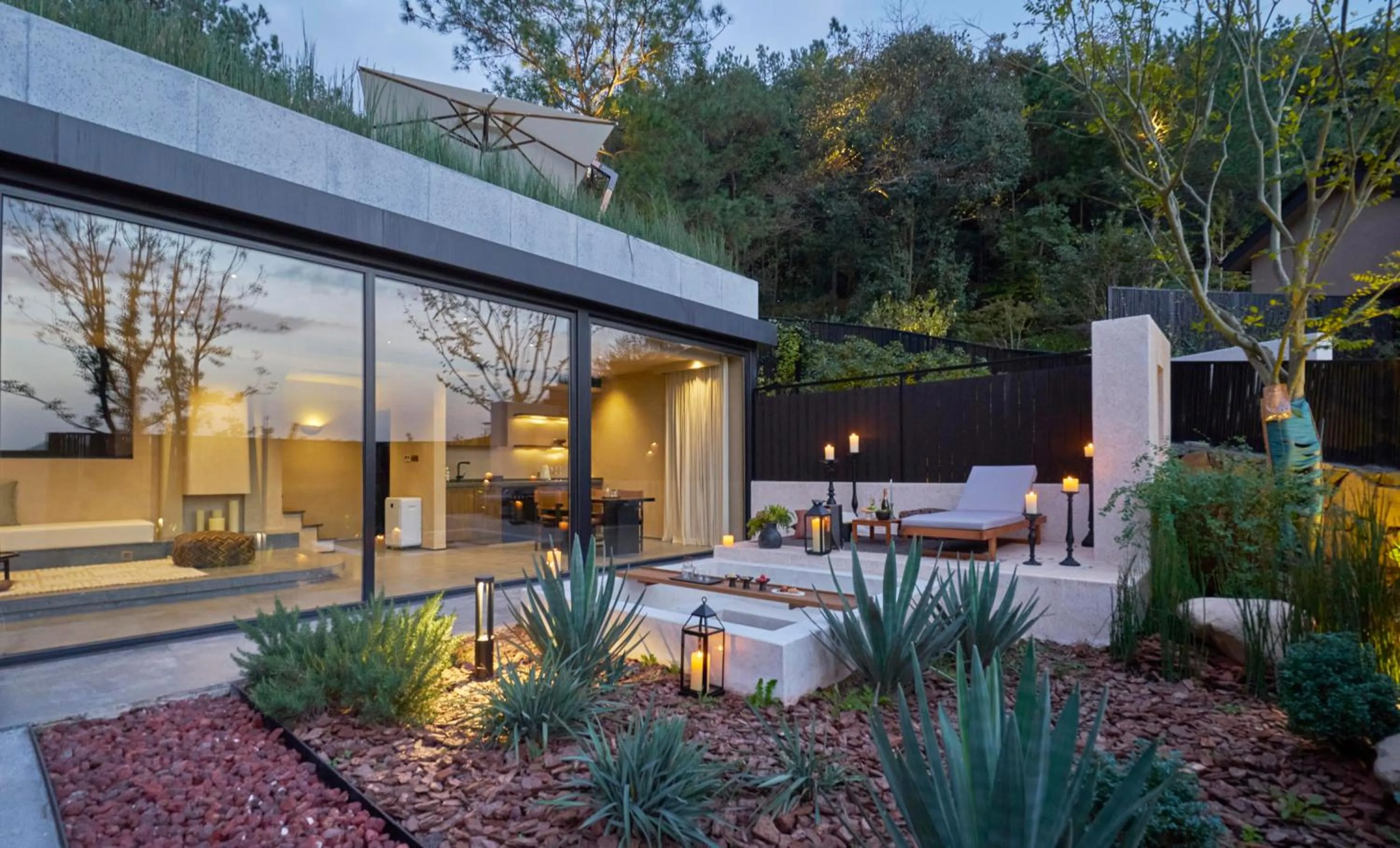 Open Air Bath in Anji ke gamer wild luxury Resort villa