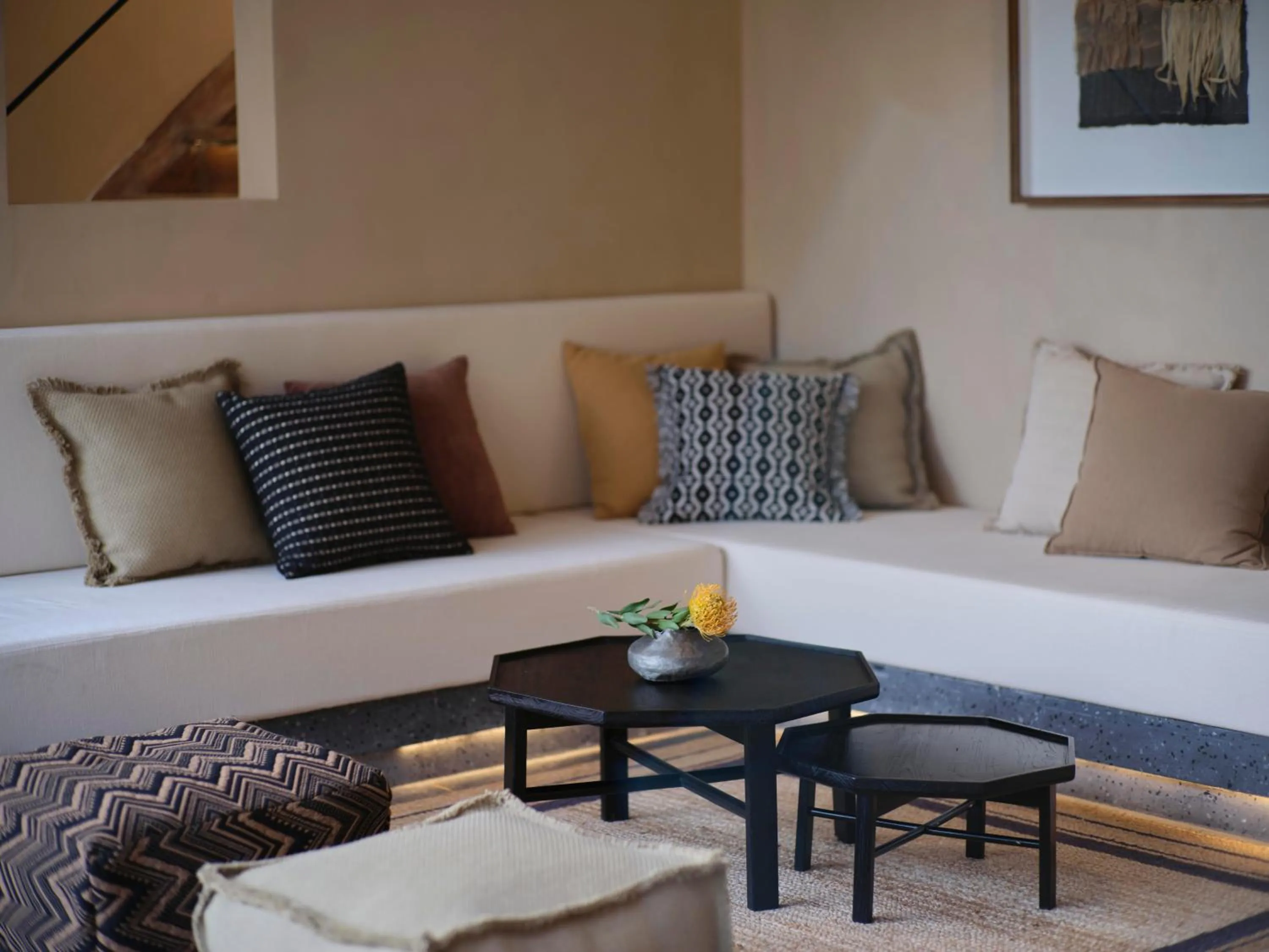 Living room in Anji ke gamer wild luxury Resort villa