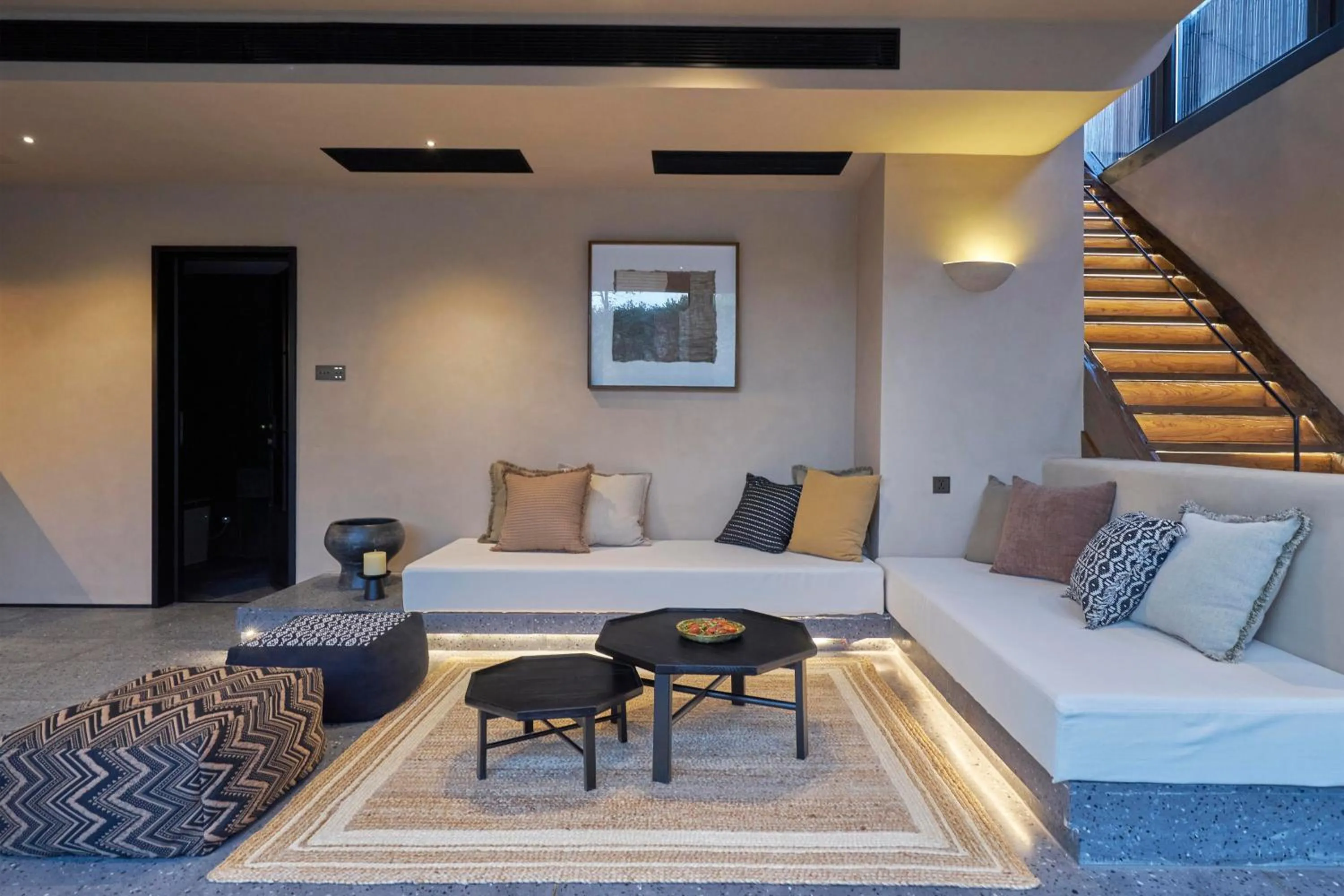 Living room in Anji ke gamer wild luxury Resort villa