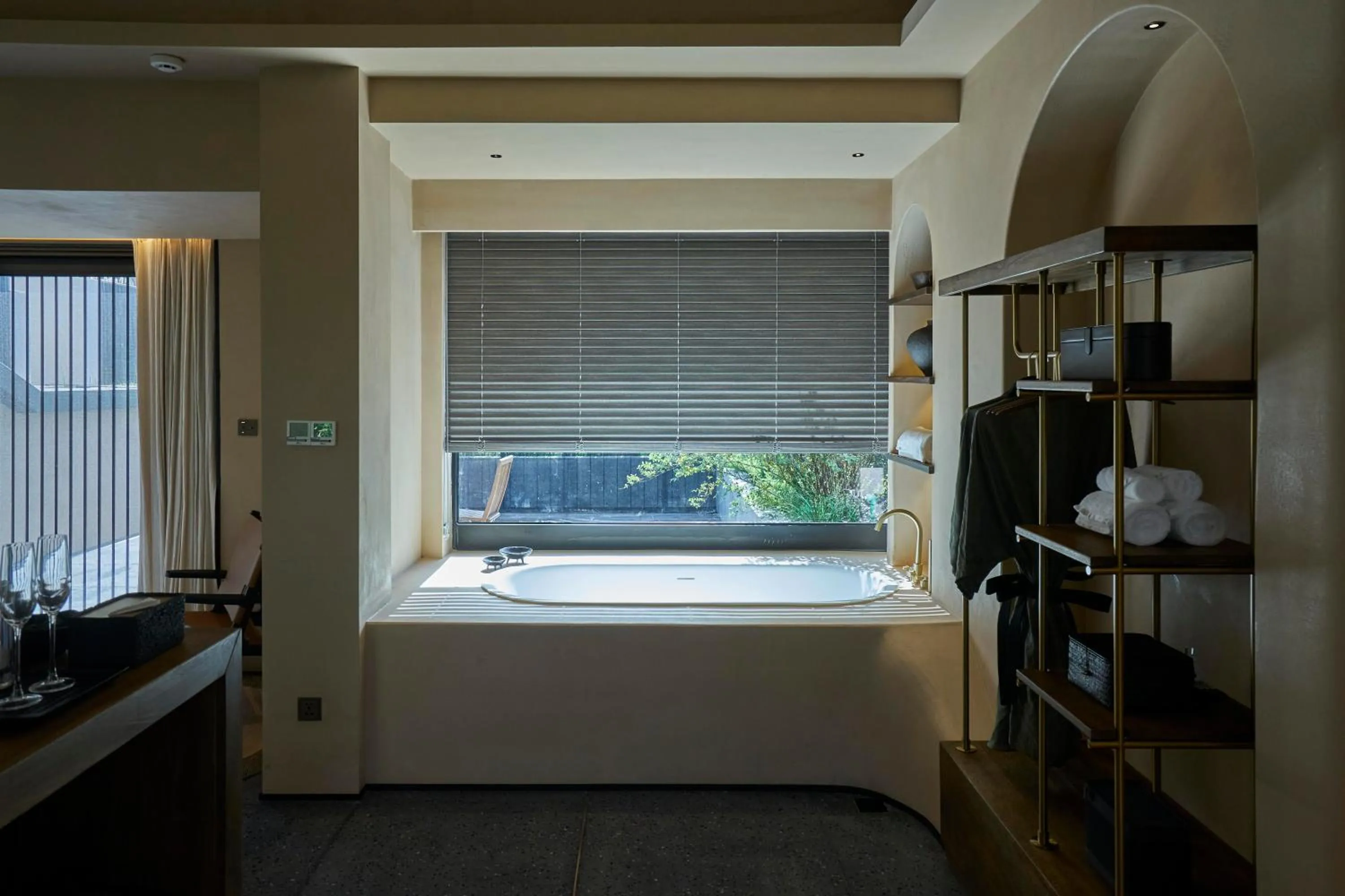 Bath, Bed in Anji ke gamer wild luxury Resort villa