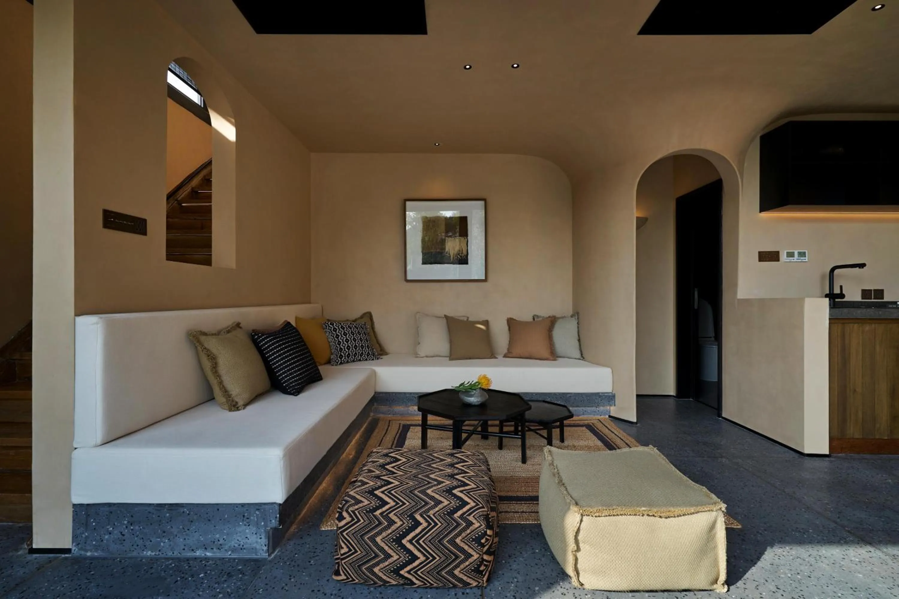 Living room in Anji ke gamer wild luxury Resort villa