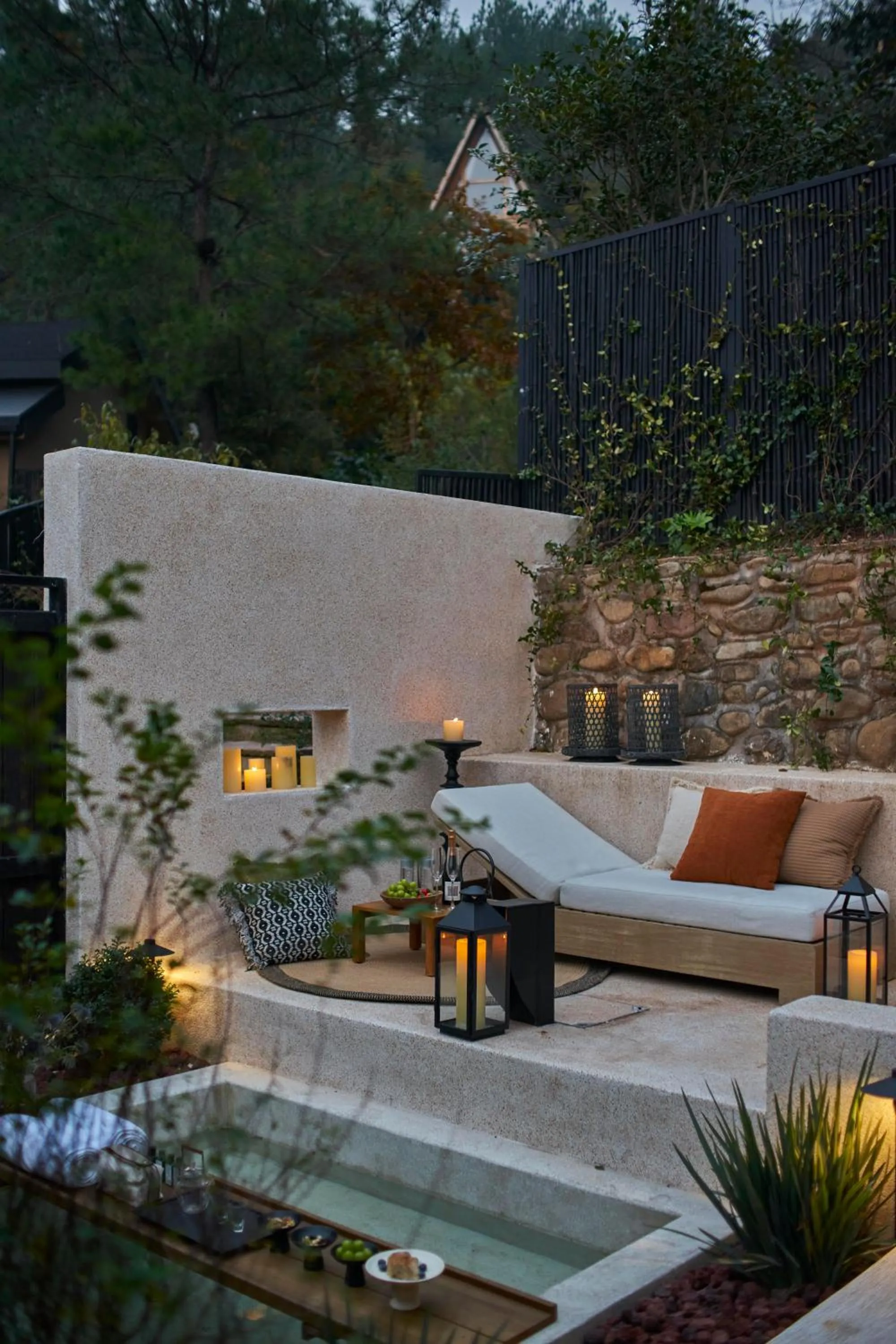 Open Air Bath in Anji ke gamer wild luxury Resort villa