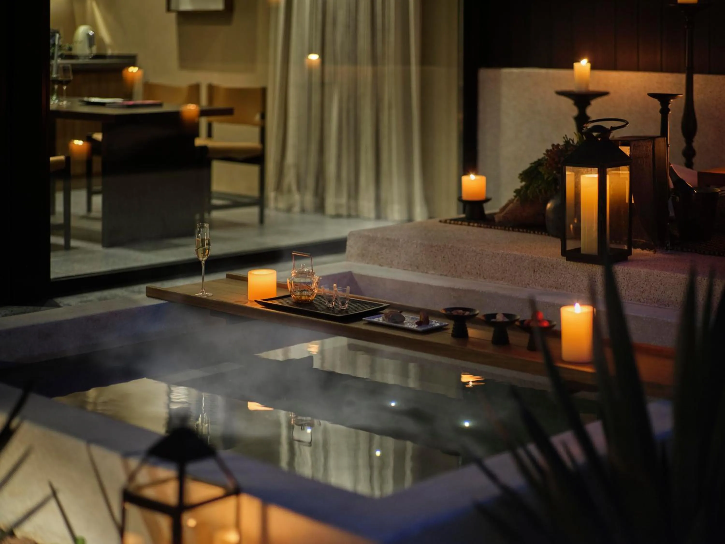 Open Air Bath in Anji ke gamer wild luxury Resort villa