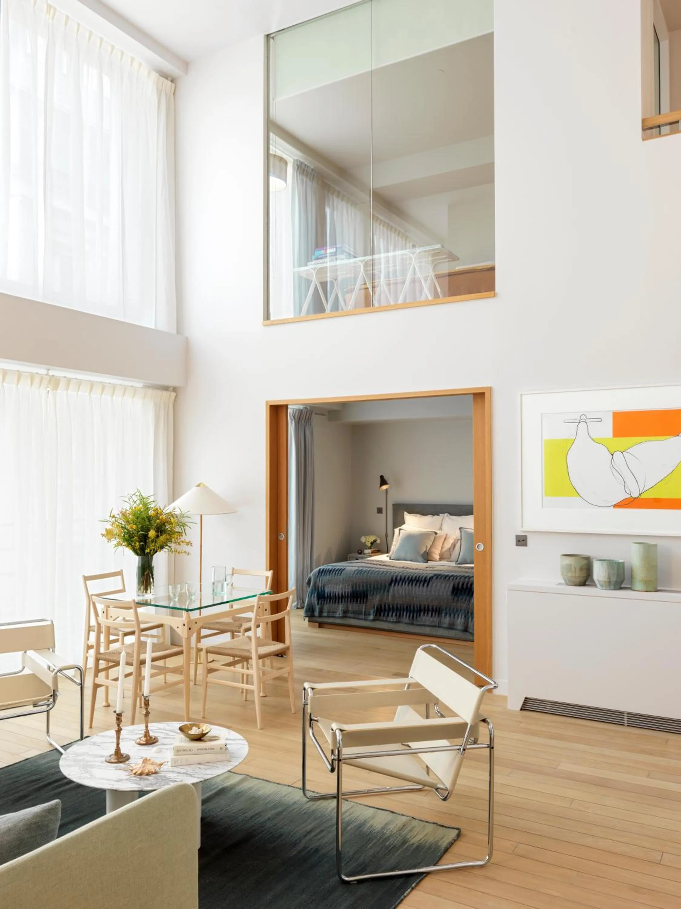 Living room, Bed in Hotel de Pourtales