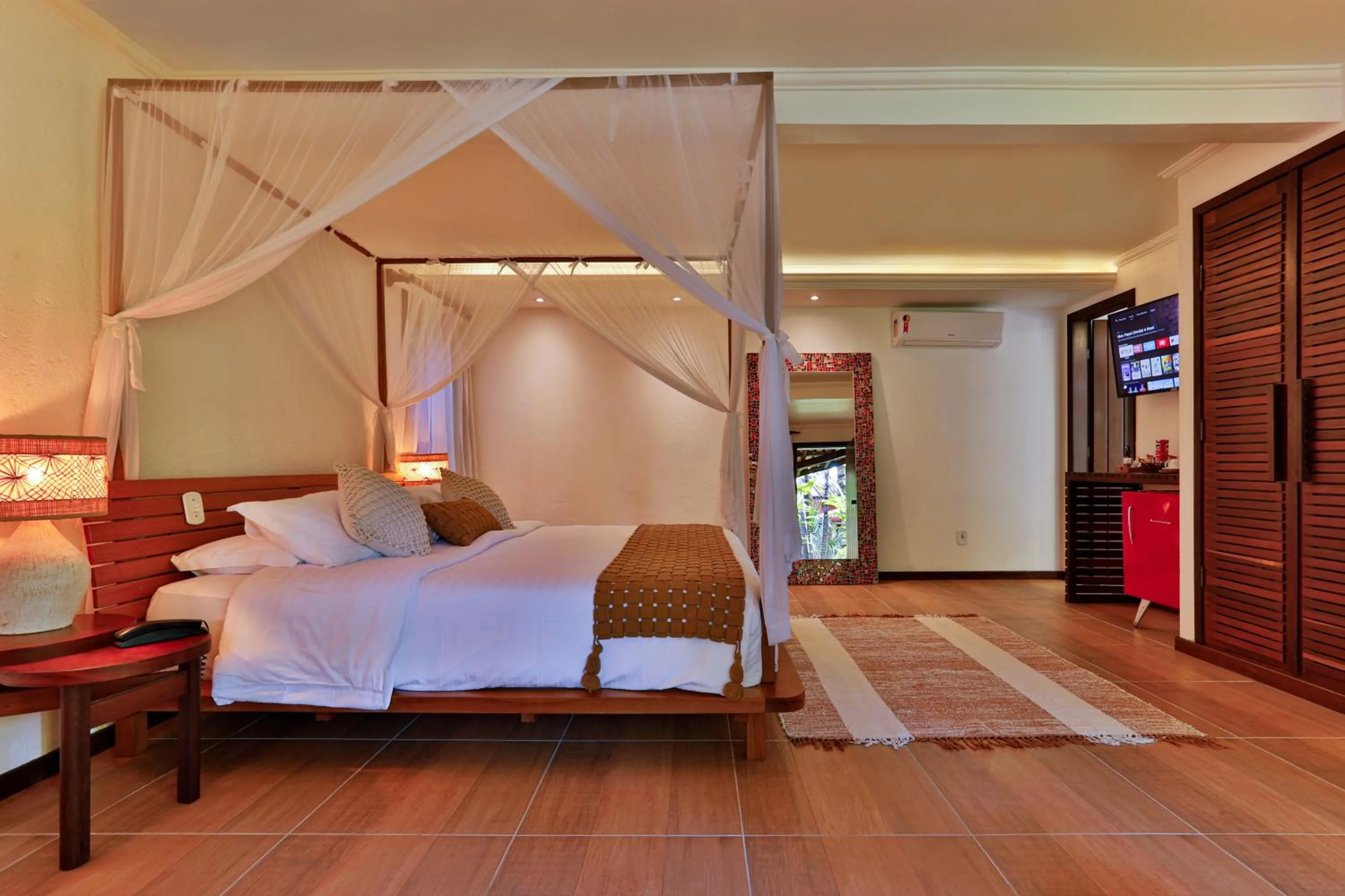 Bed in Paraíso Ecológico Pousada & SPA