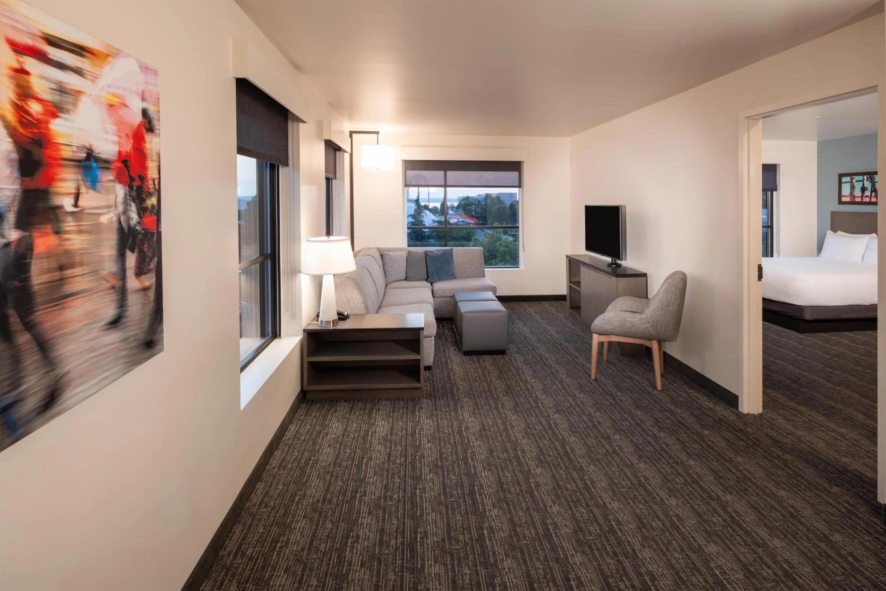 Photo of the whole room, Bed in Hyatt House Seattle Downtown