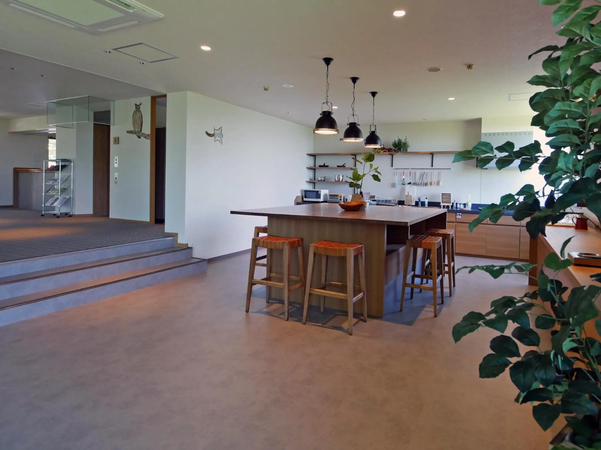 Communal kitchen in Shiretoko Yuhi No Ataruie Onsen Hostel