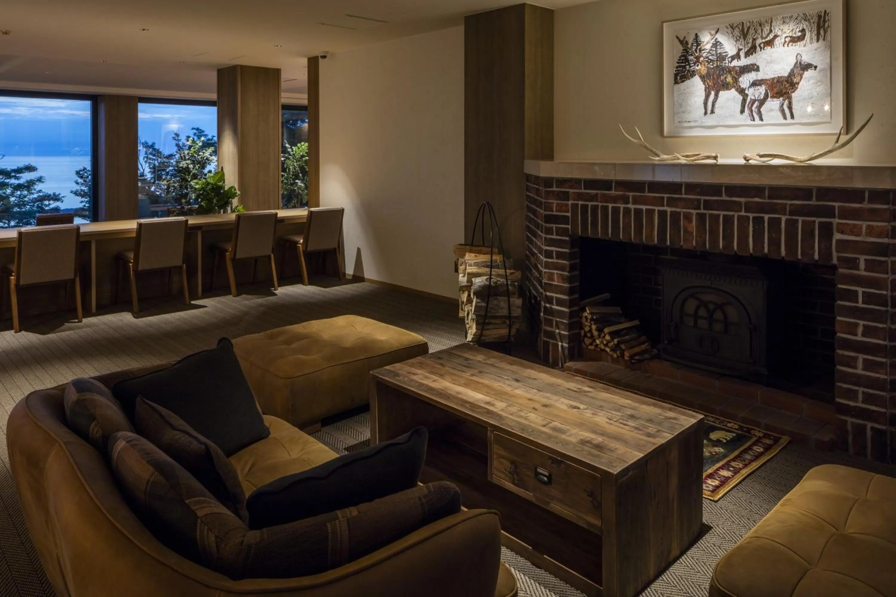 Lobby or reception in Shiretoko Yuhi No Ataruie Onsen Hostel