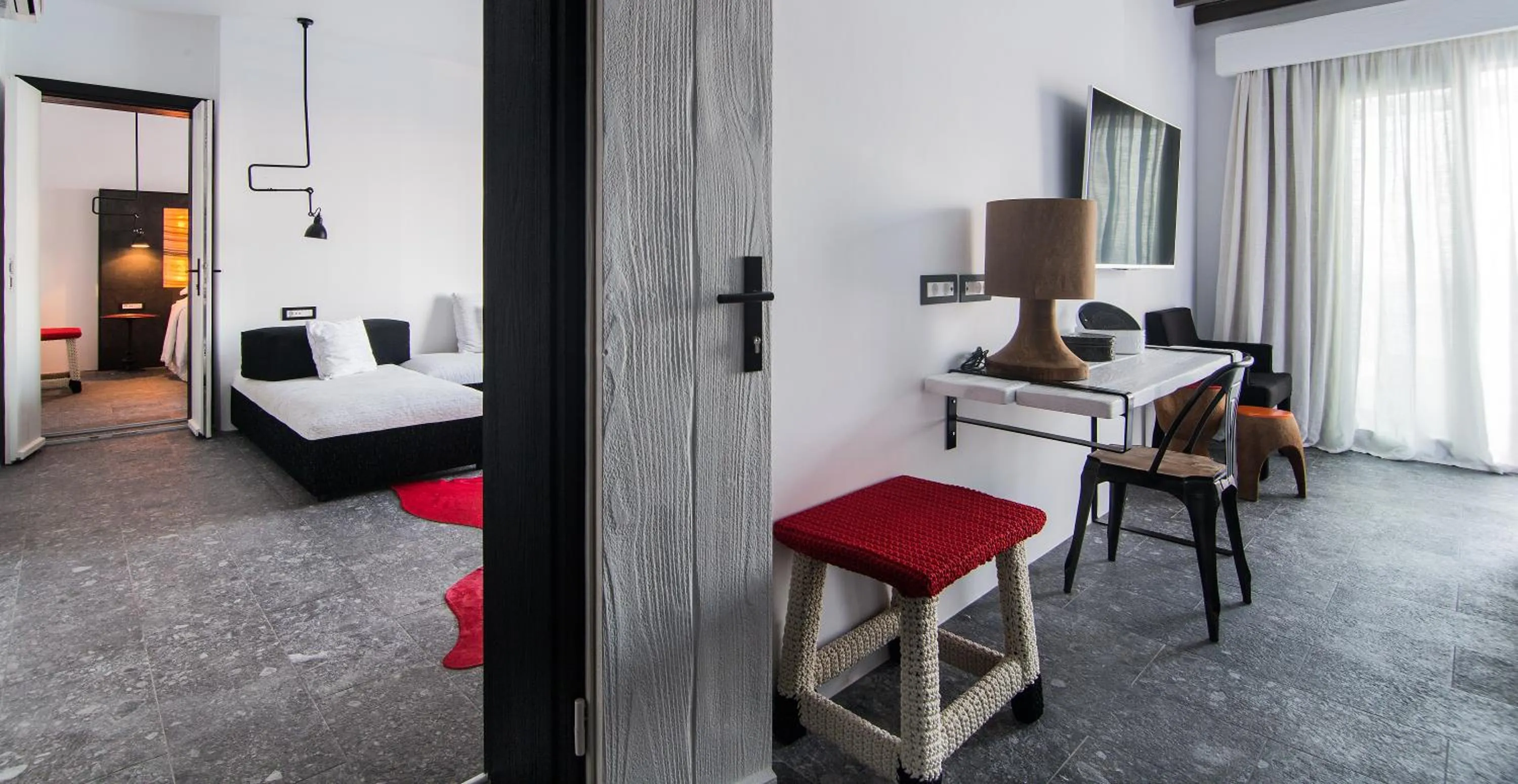 Bed in Myconian Avaton, a Member of Design Hotels