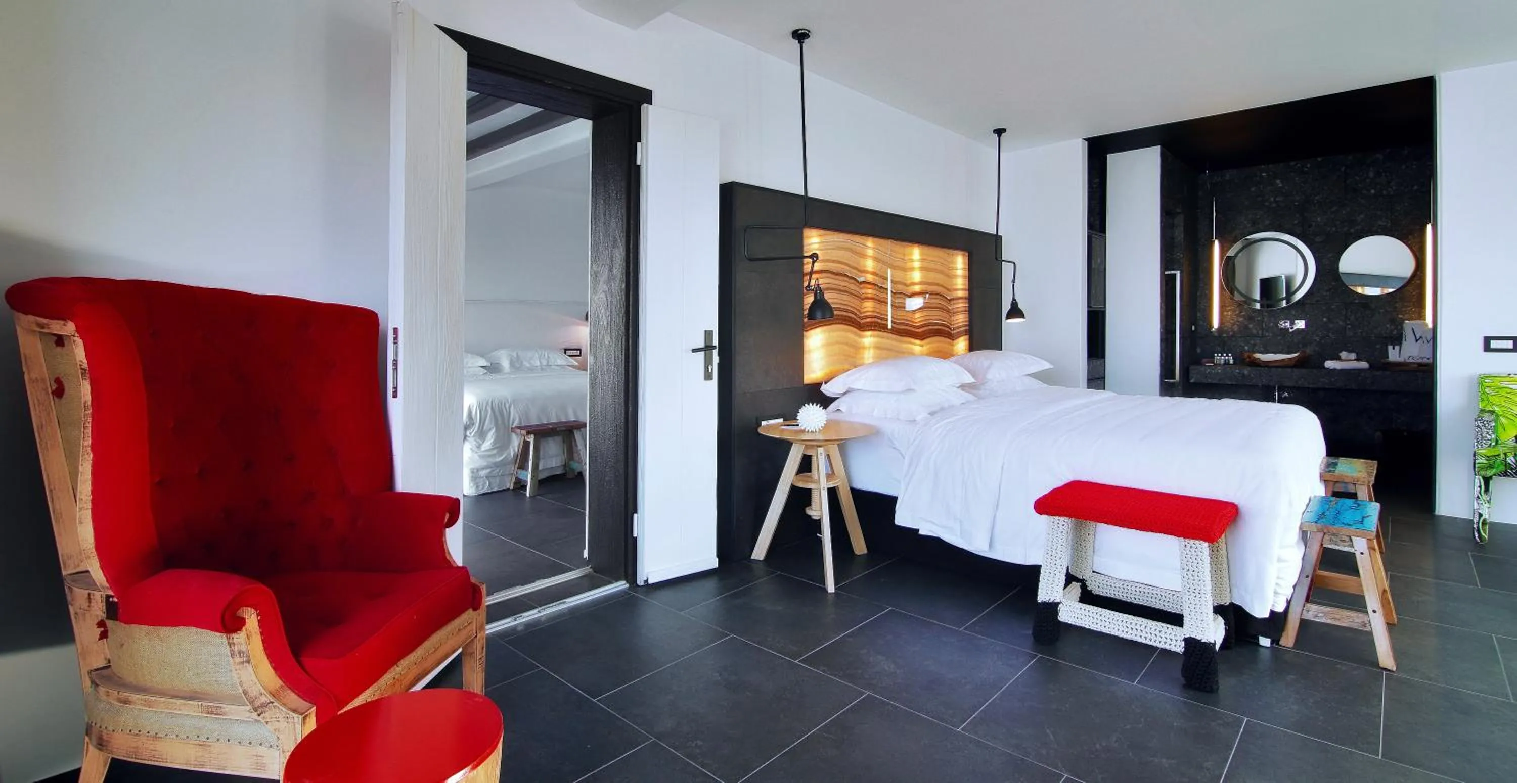 Bedroom, Bed in Myconian Avaton, a Member of Design Hotels