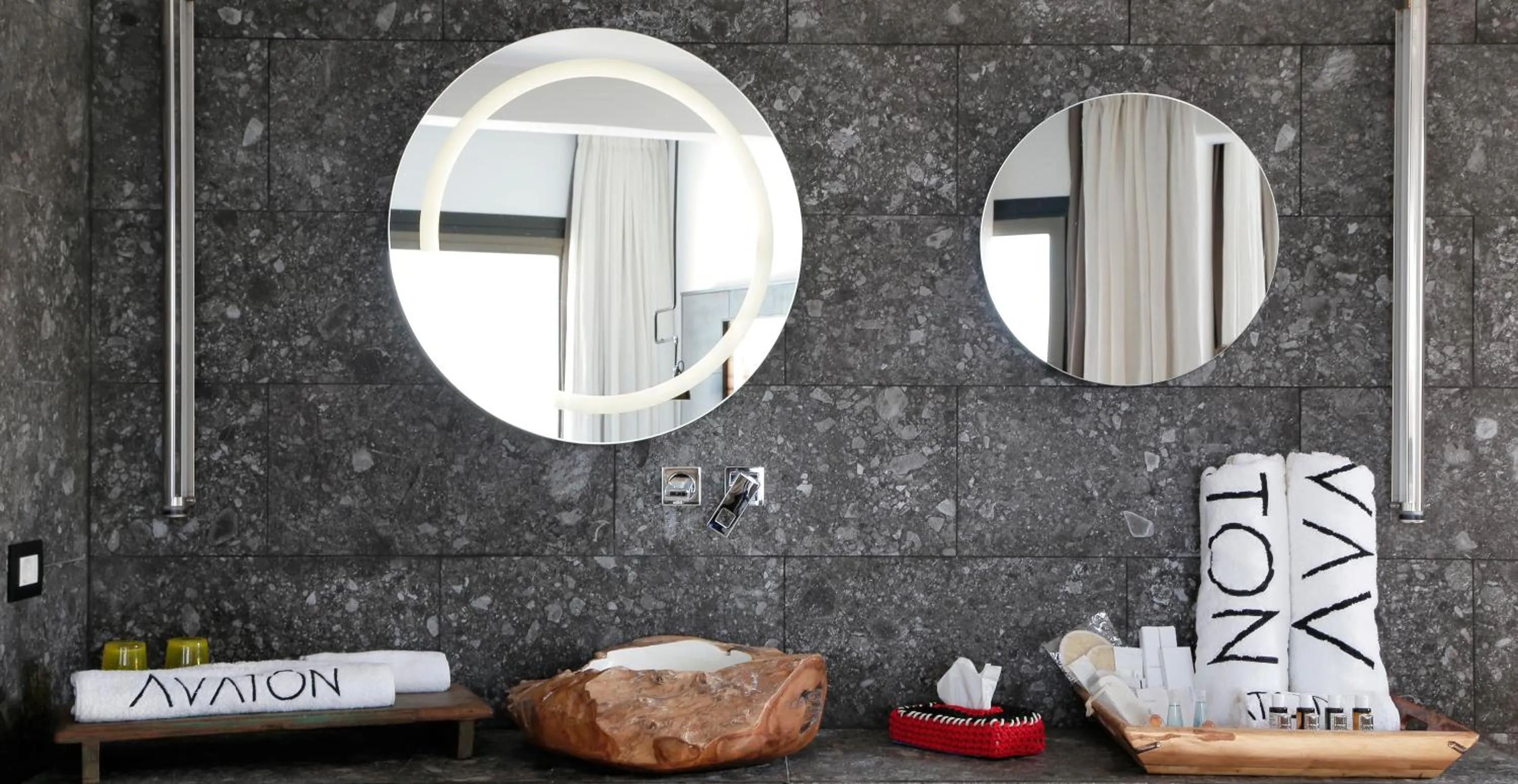 Bathroom in Myconian Avaton, a Member of Design Hotels