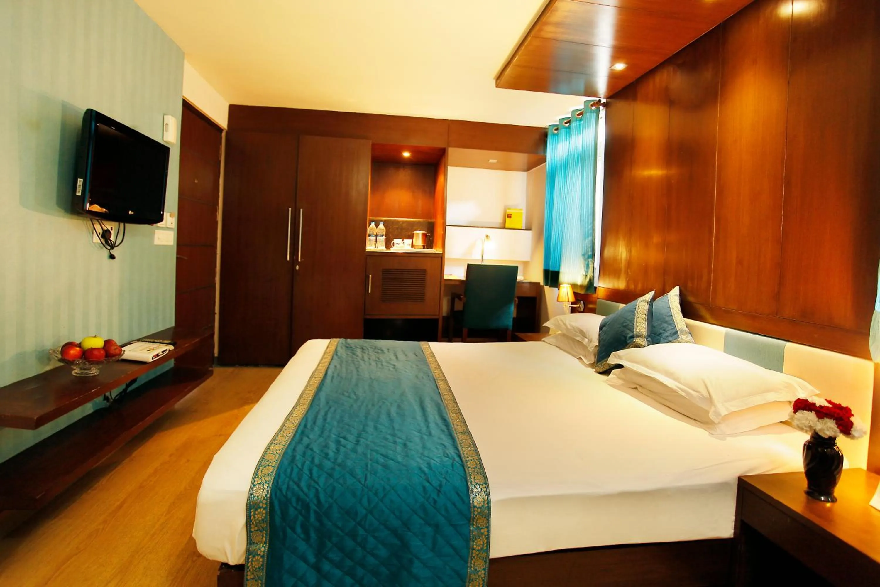 Bed in Flag House Resort