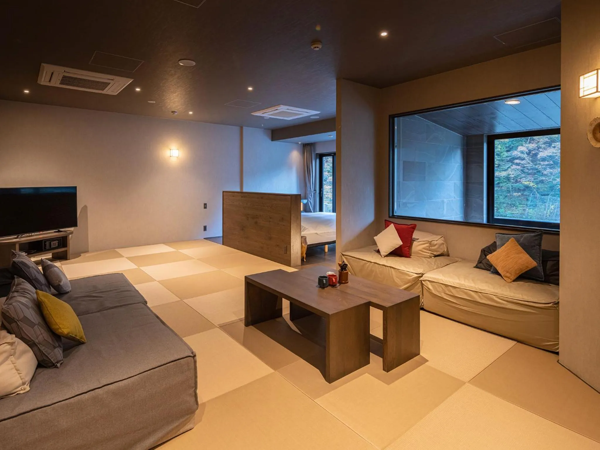 Living room, Bed in Hakkei