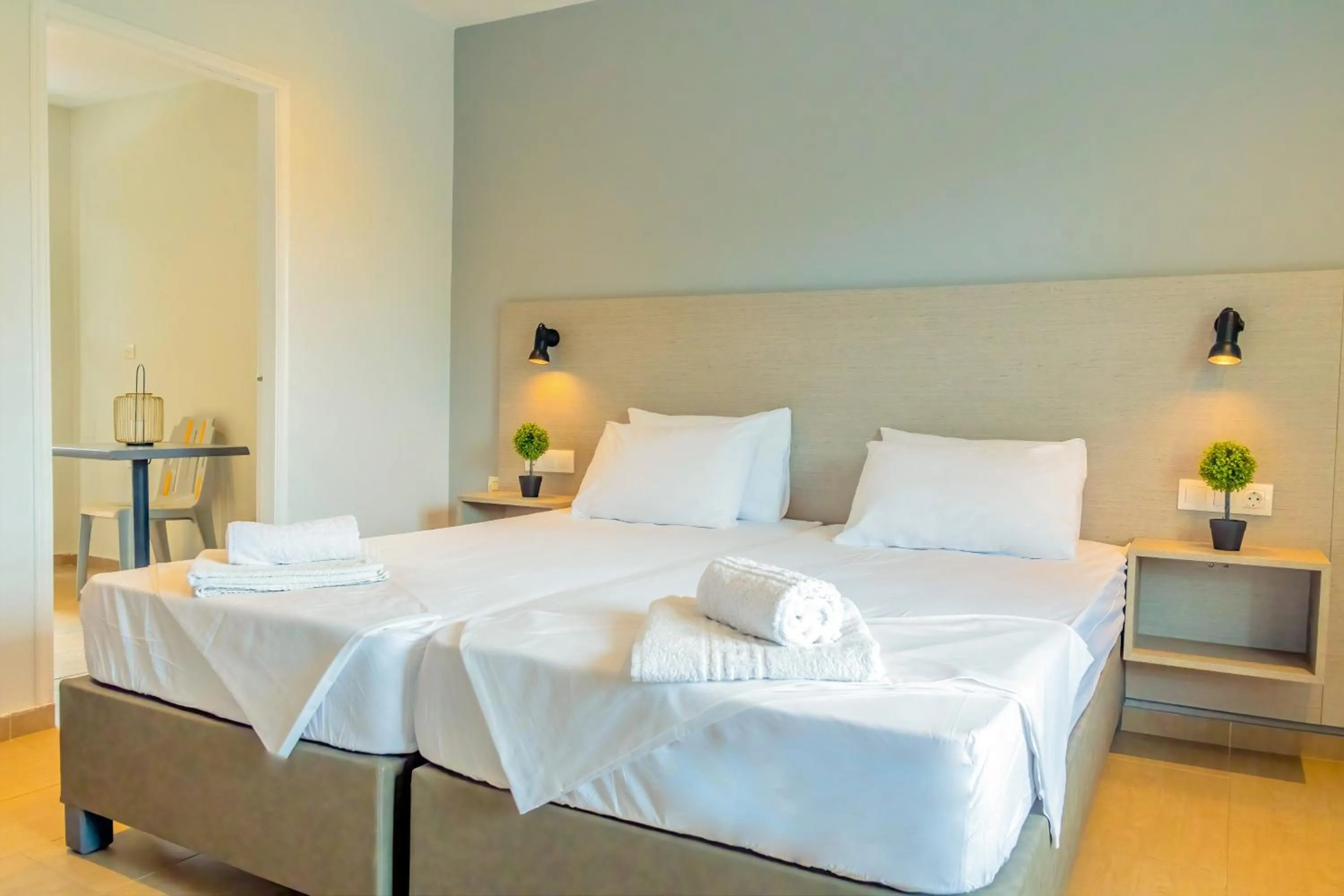 Bedroom, Bed in Nikos Villas