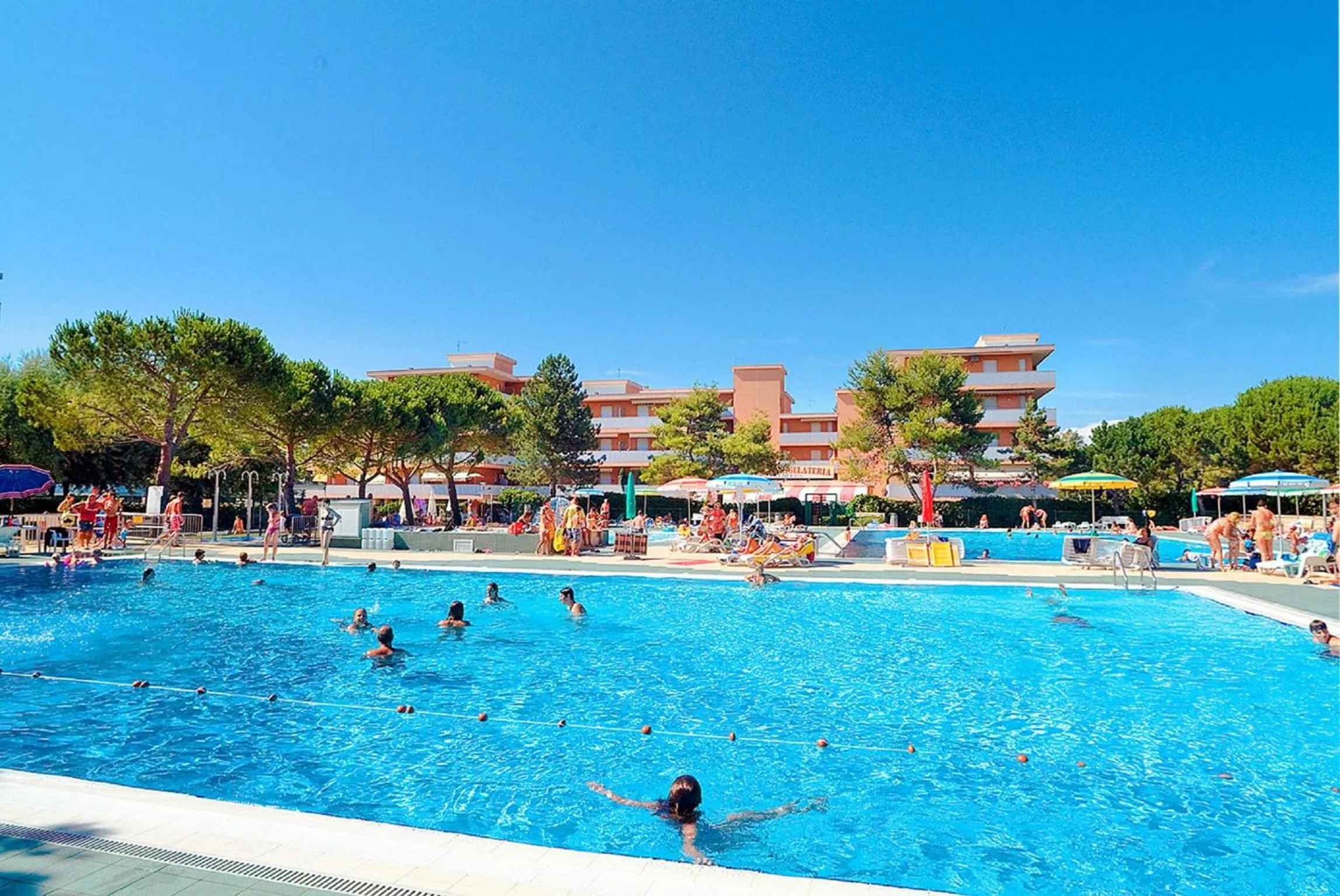 Pool view in Residence Valbella