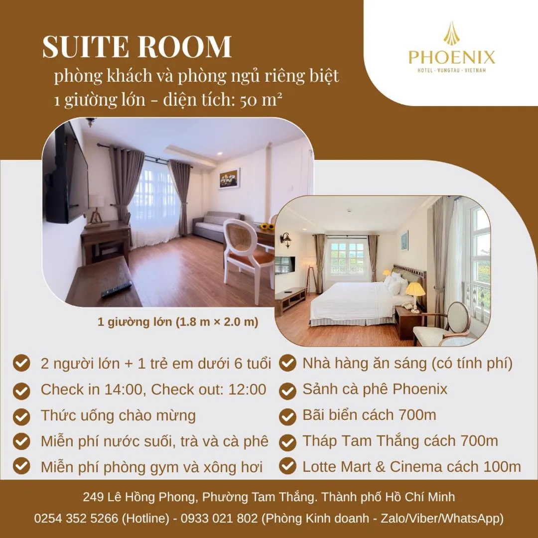 Text overlay, Bed in Phoenix Hotel Vung Tau