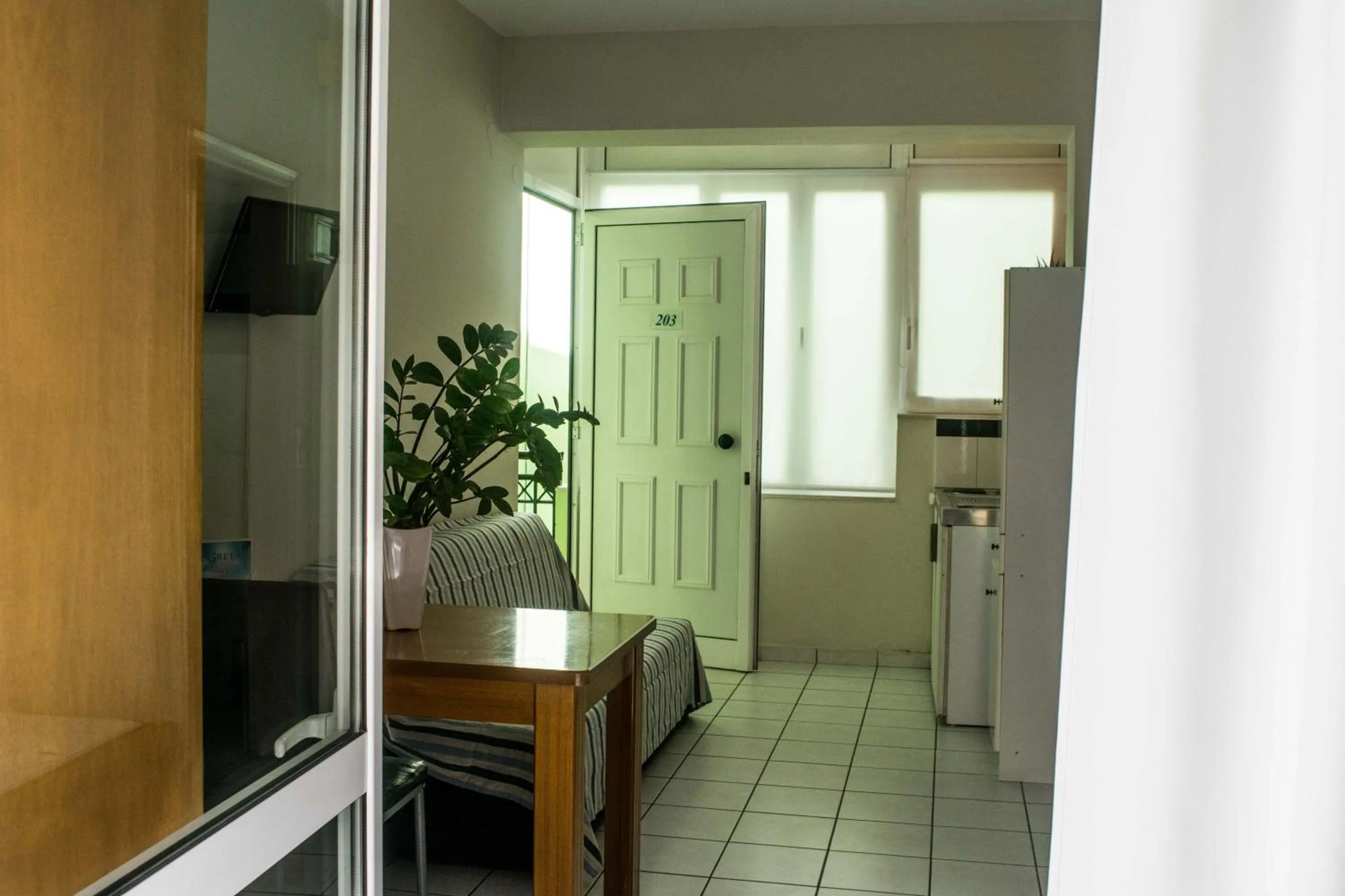 Seating area in Greta Apartments