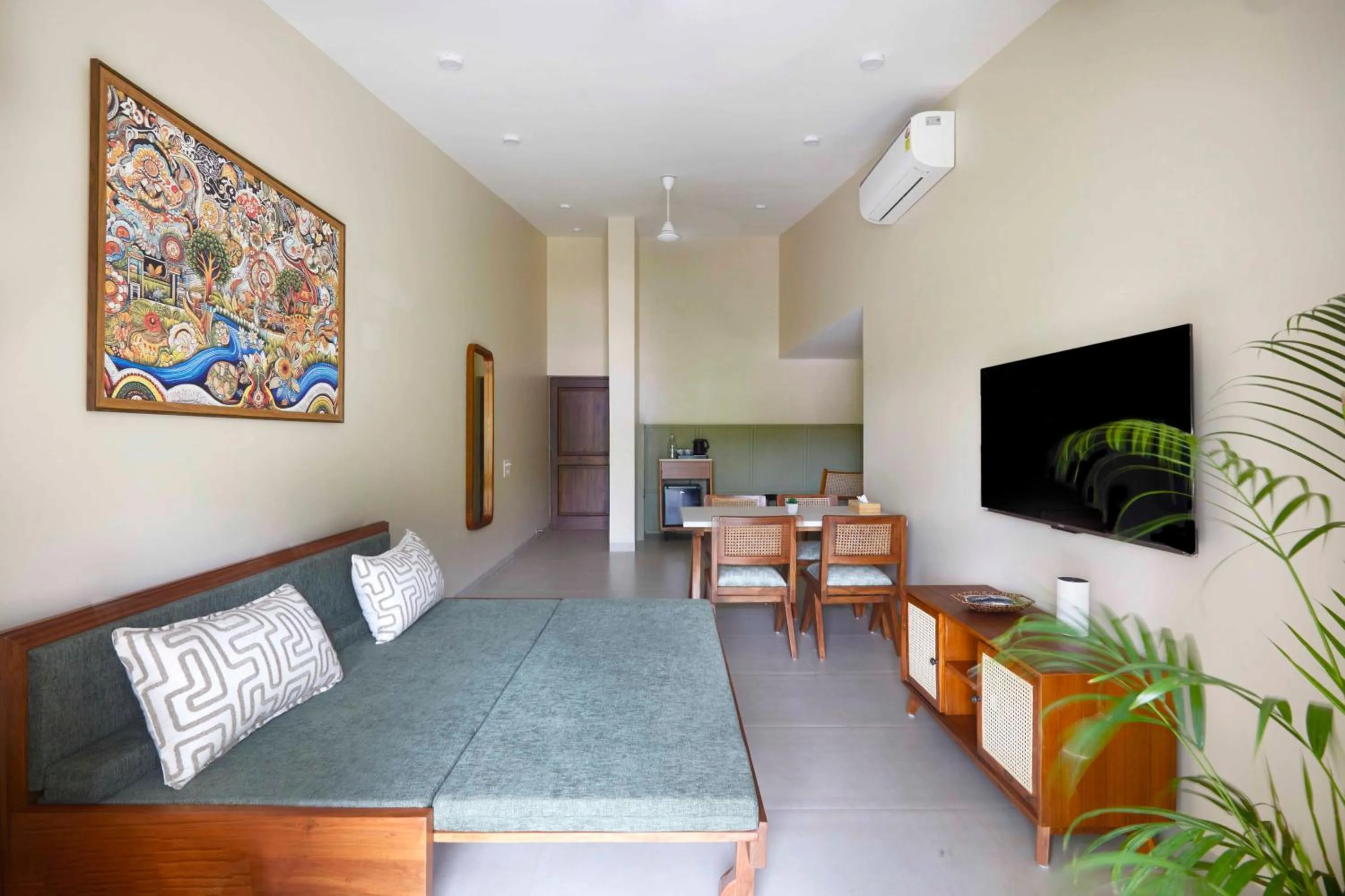 Bed in Radha House Siolim A Boutique Hotel