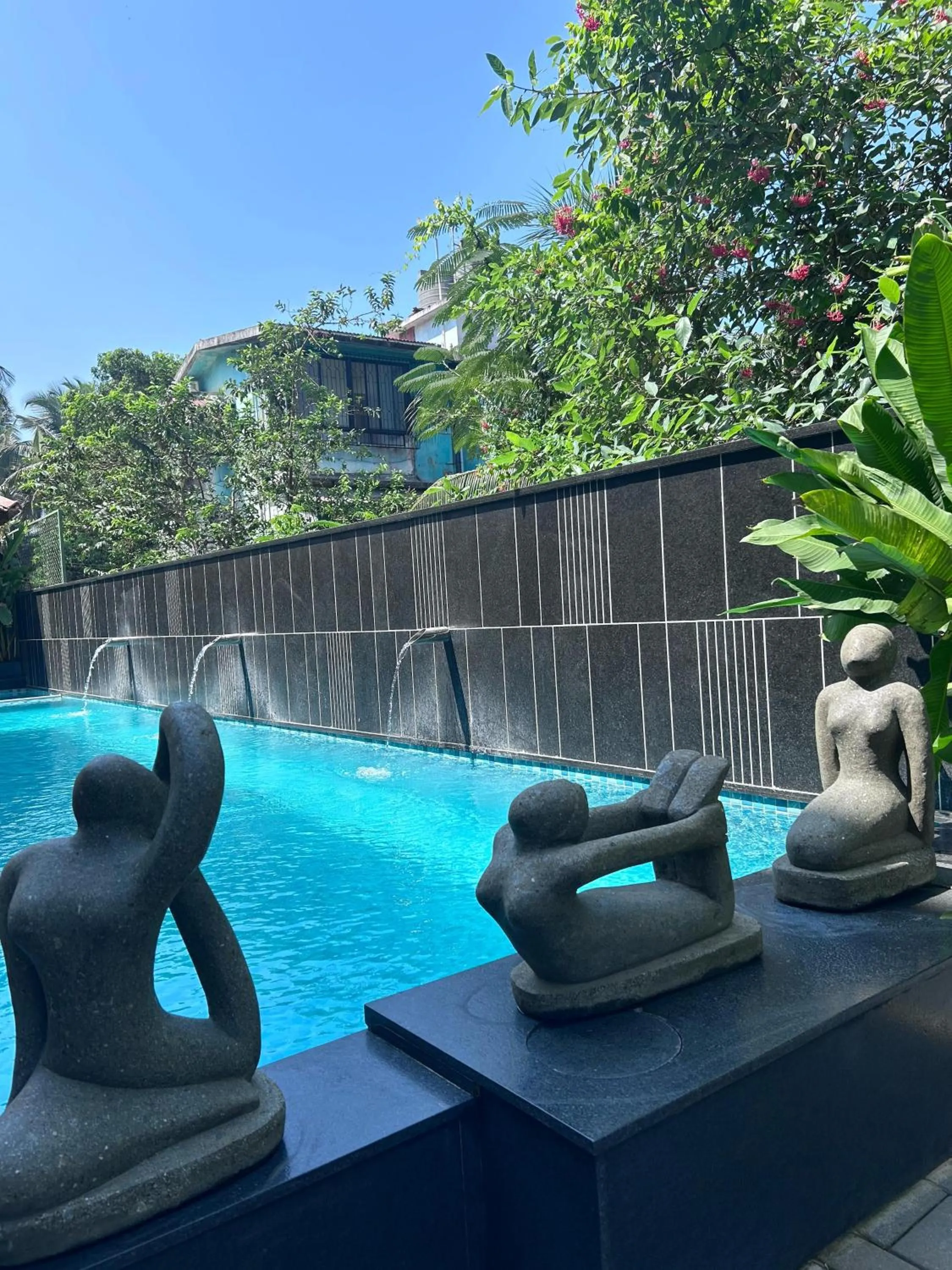 Pool view in Radha House Siolim A Boutique Hotel