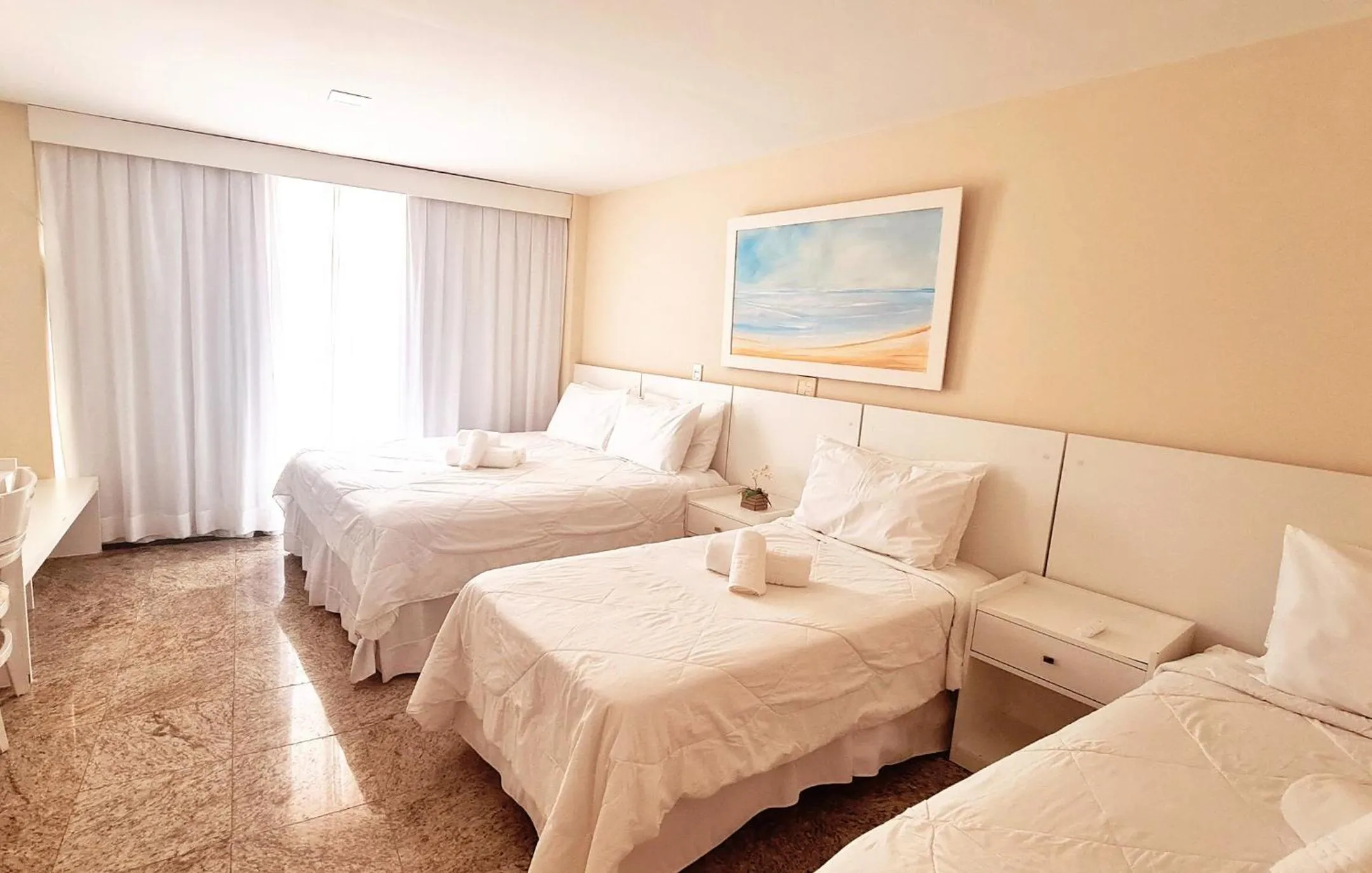 Bed in KS Beach Hotel