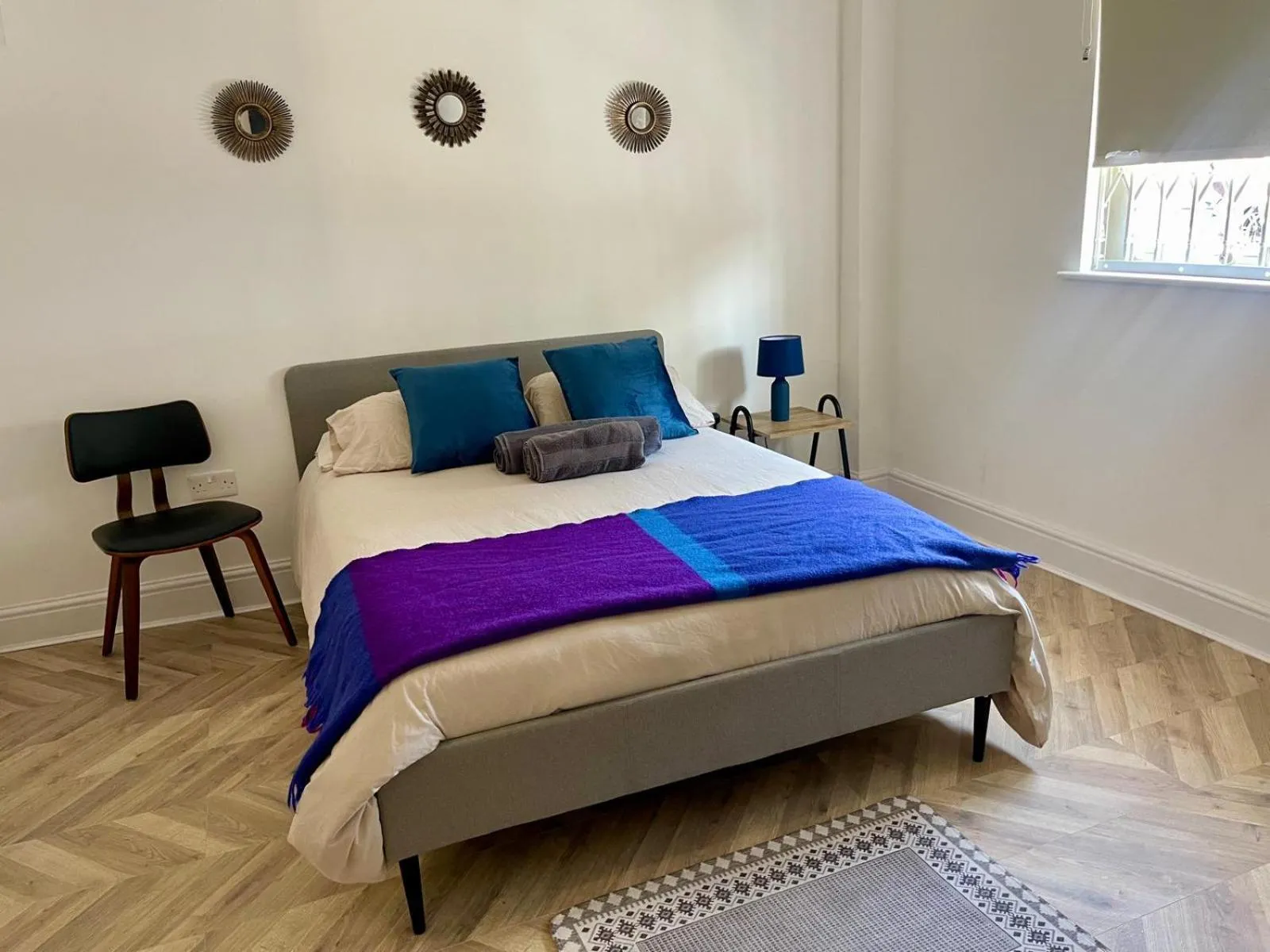 Bedroom, Bed in Dalston Luxe Studios, 10 minutes away from Liverpool Train Station