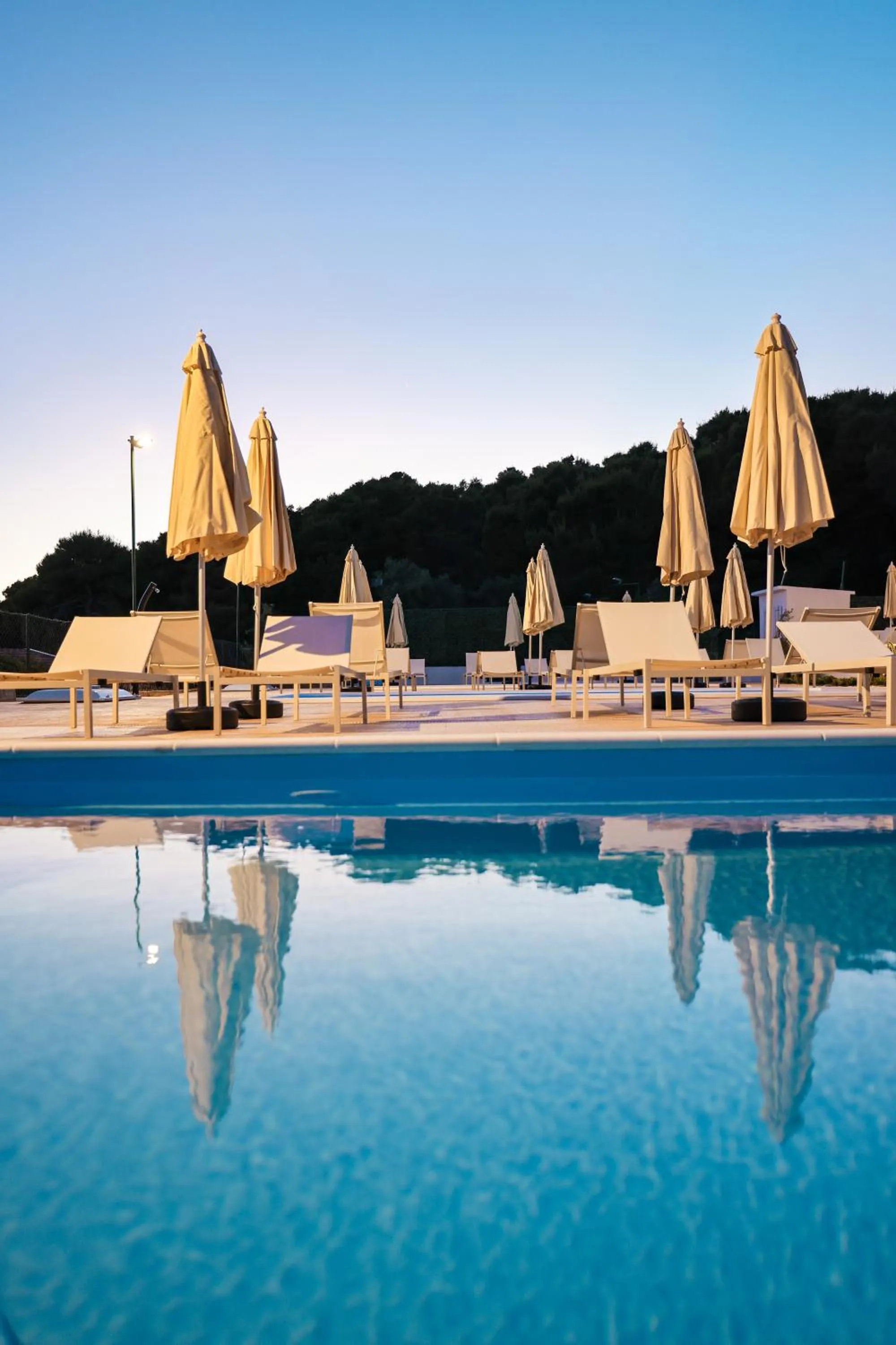 Pool view in Apartments Medena