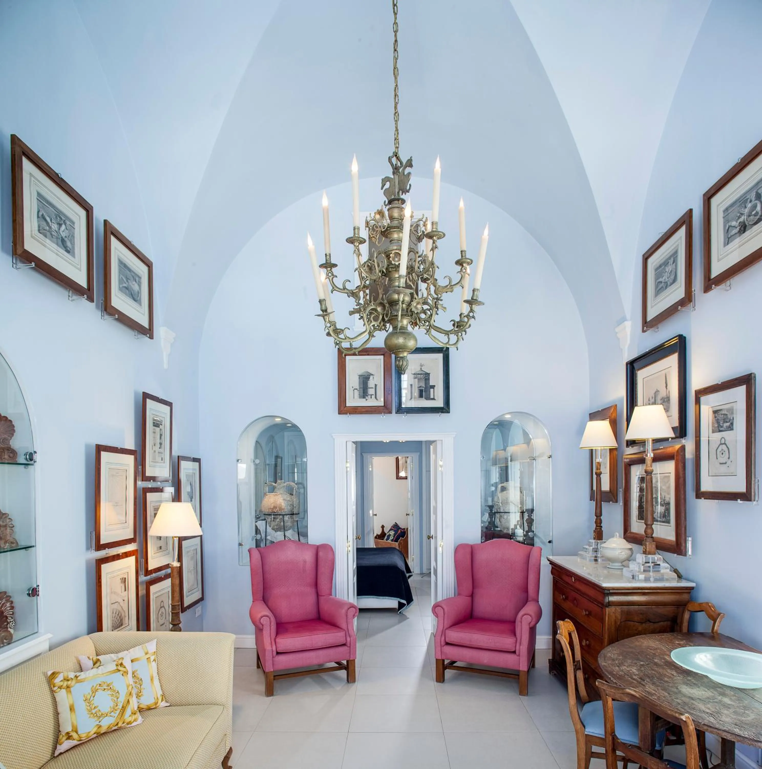 Living room in The Tsitouras Collection