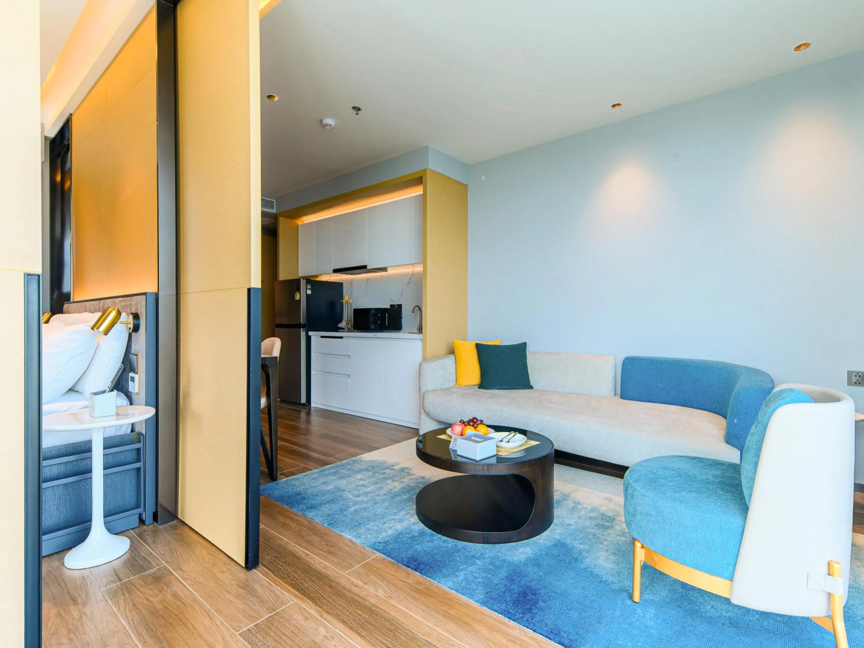 Living room in Beverly Mountain Bay, Trademark Collection by Wyndham