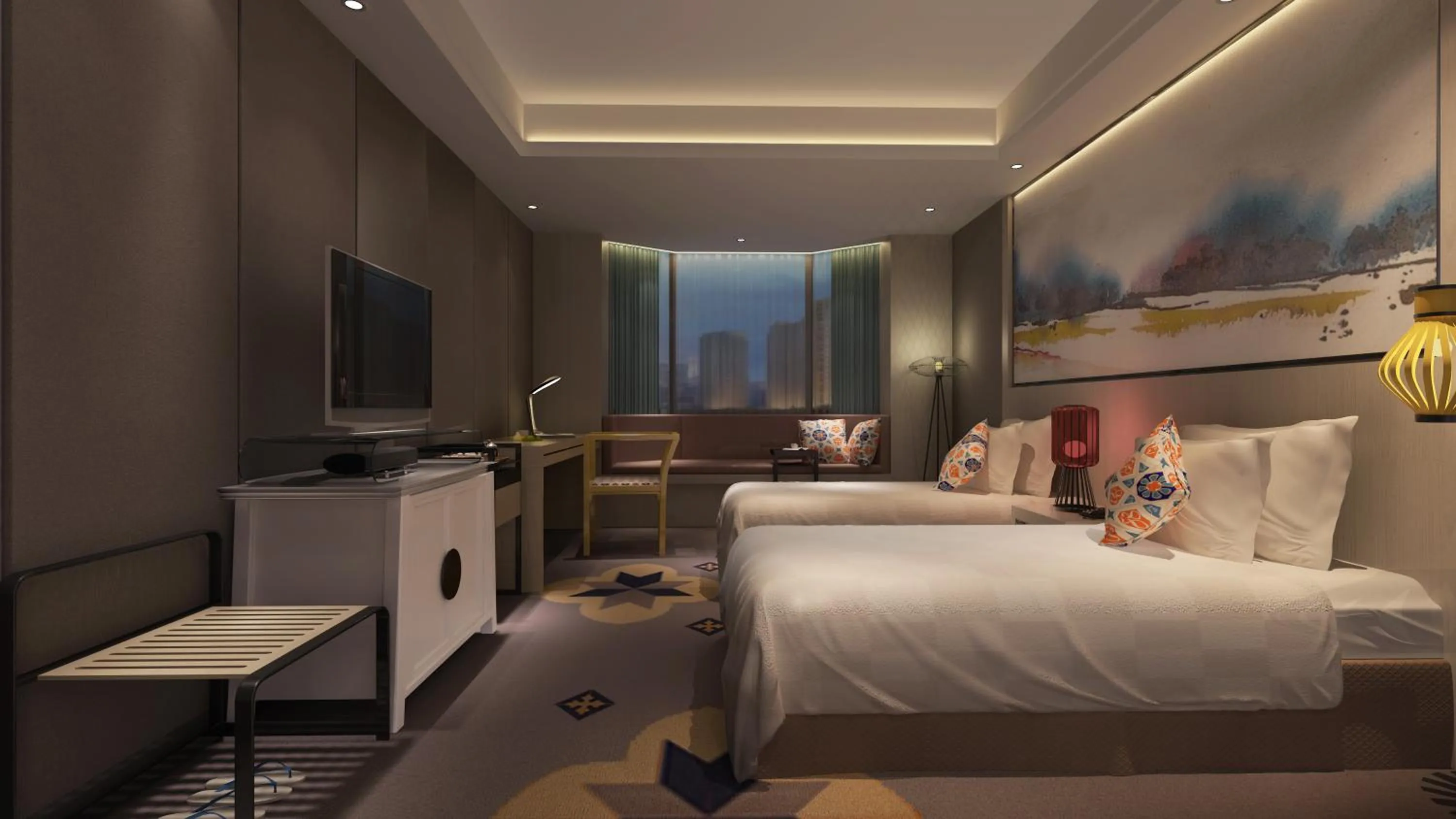 Bed in Paco Hotel Tianpingjia Metro Guangzhou