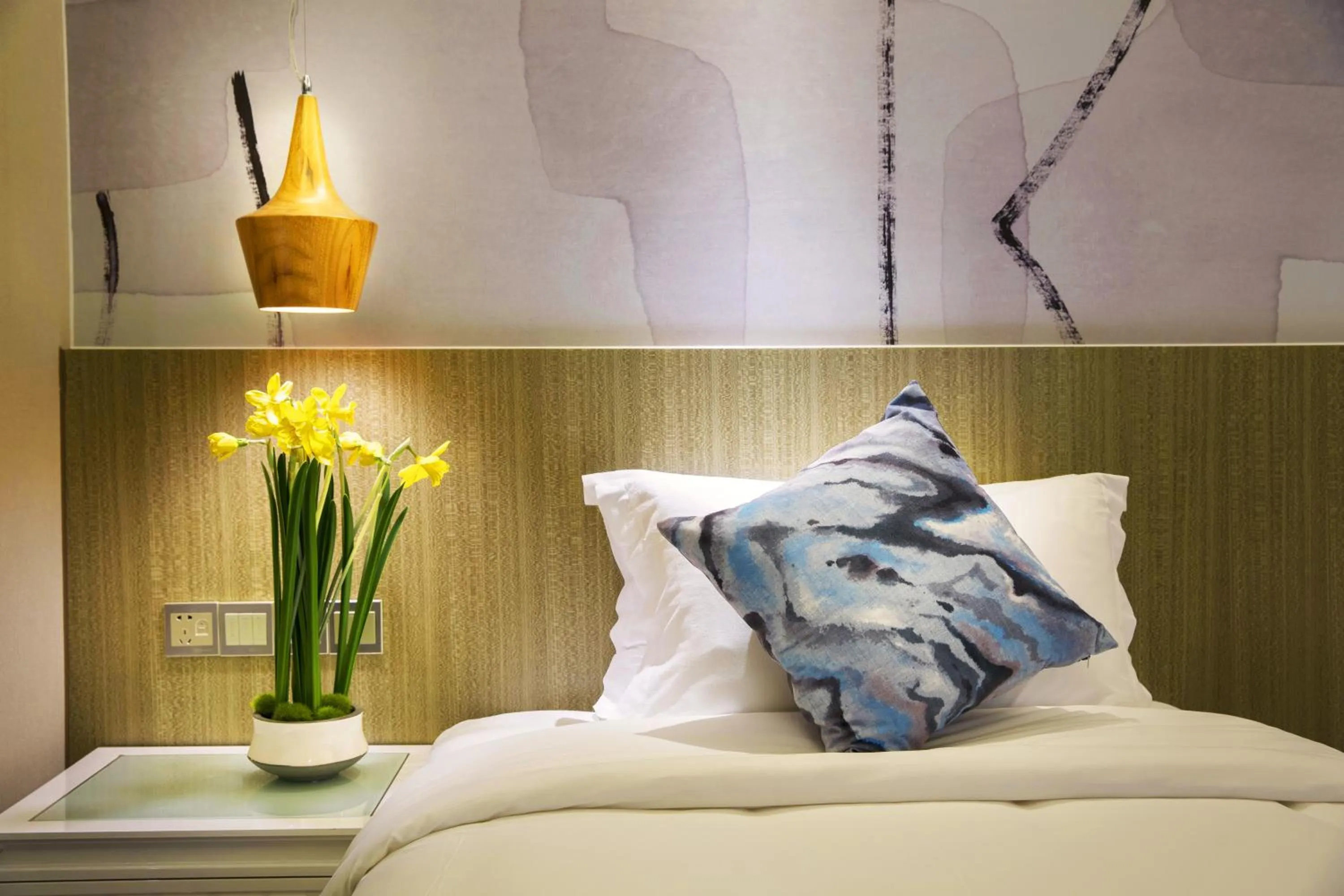 Decorative detail, Bed in Paco Hotel Tianpingjia Metro Guangzhou