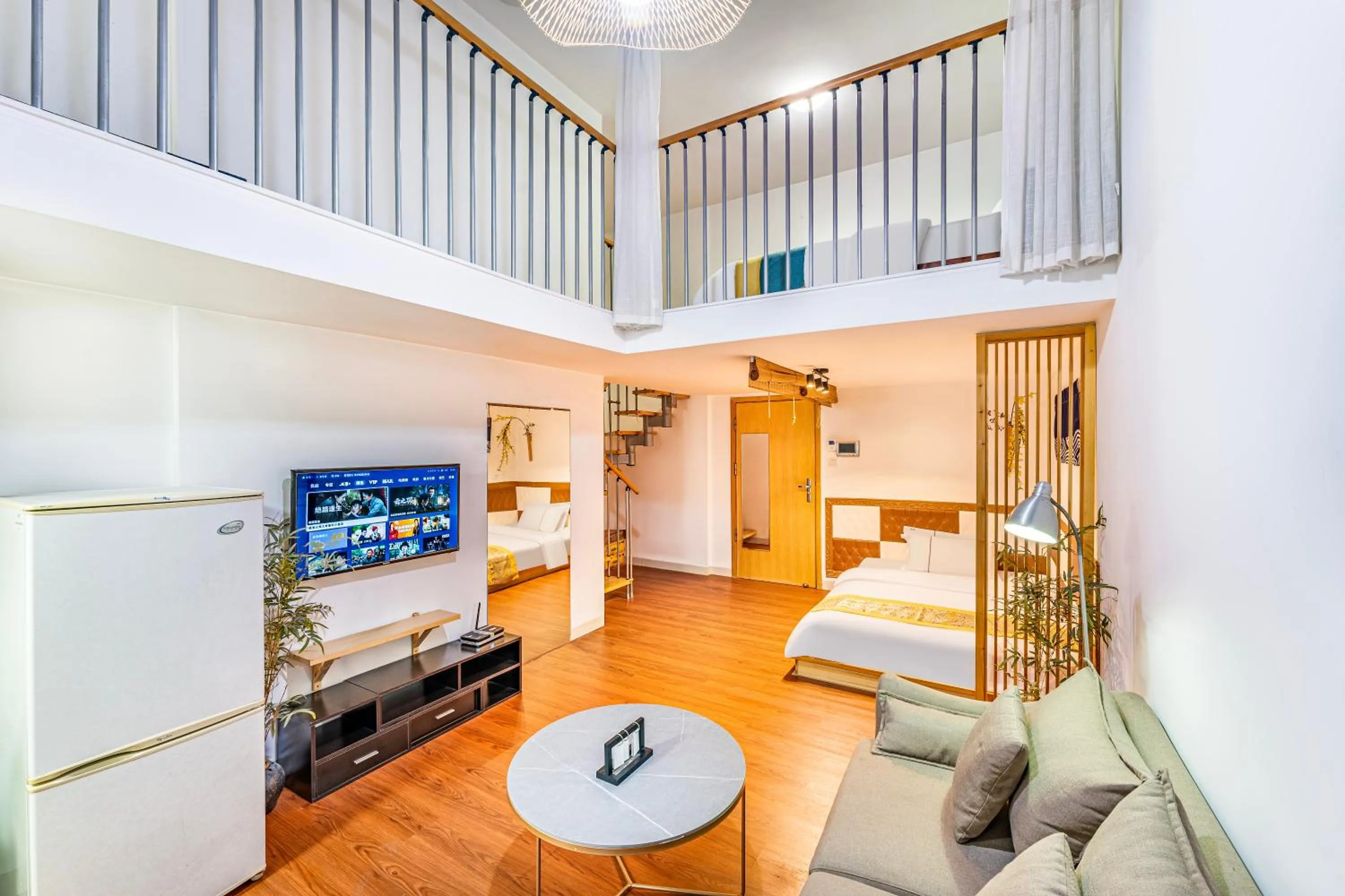 Photo of the whole room, Bed in Meiru Apartment Hotel Guangzhou Bolin Apartment