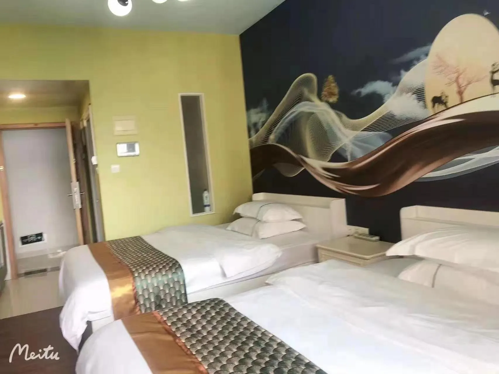 Photo of the whole room, Bed in Meiru Apartment Hotel Guangzhou Bolin Apartment