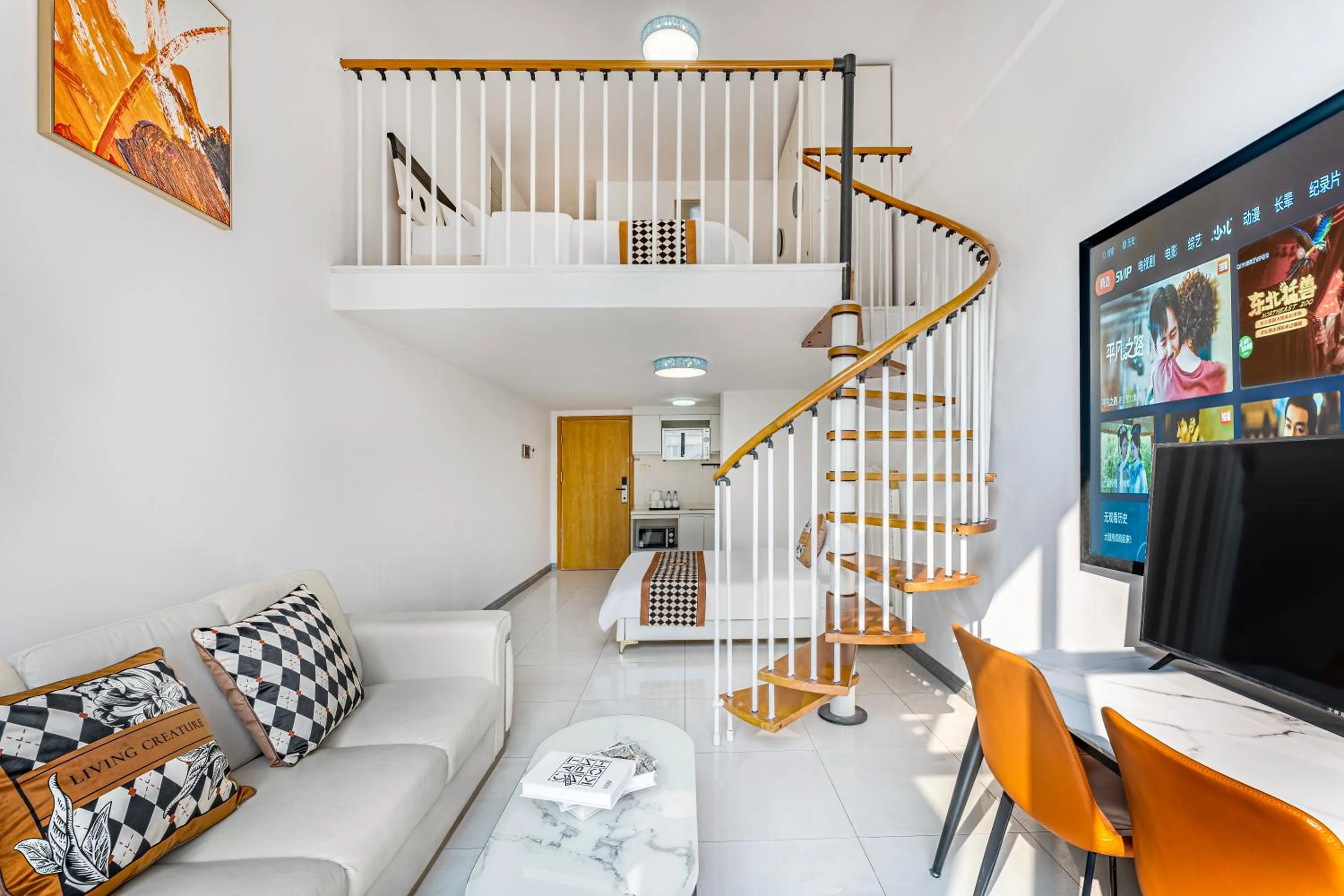 Seating area in Meiru Apartment Hotel Guangzhou Bolin Apartment