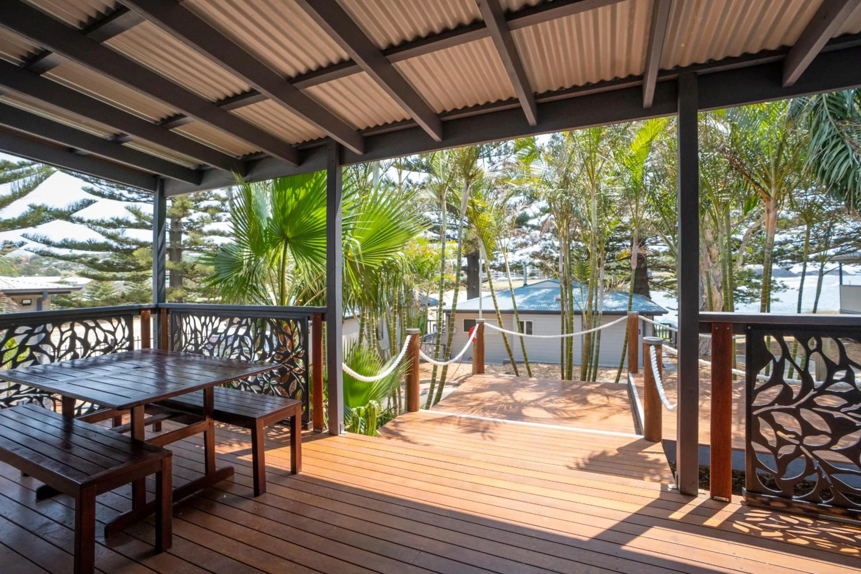 BBQ facilities in Surf Beach Holiday Park