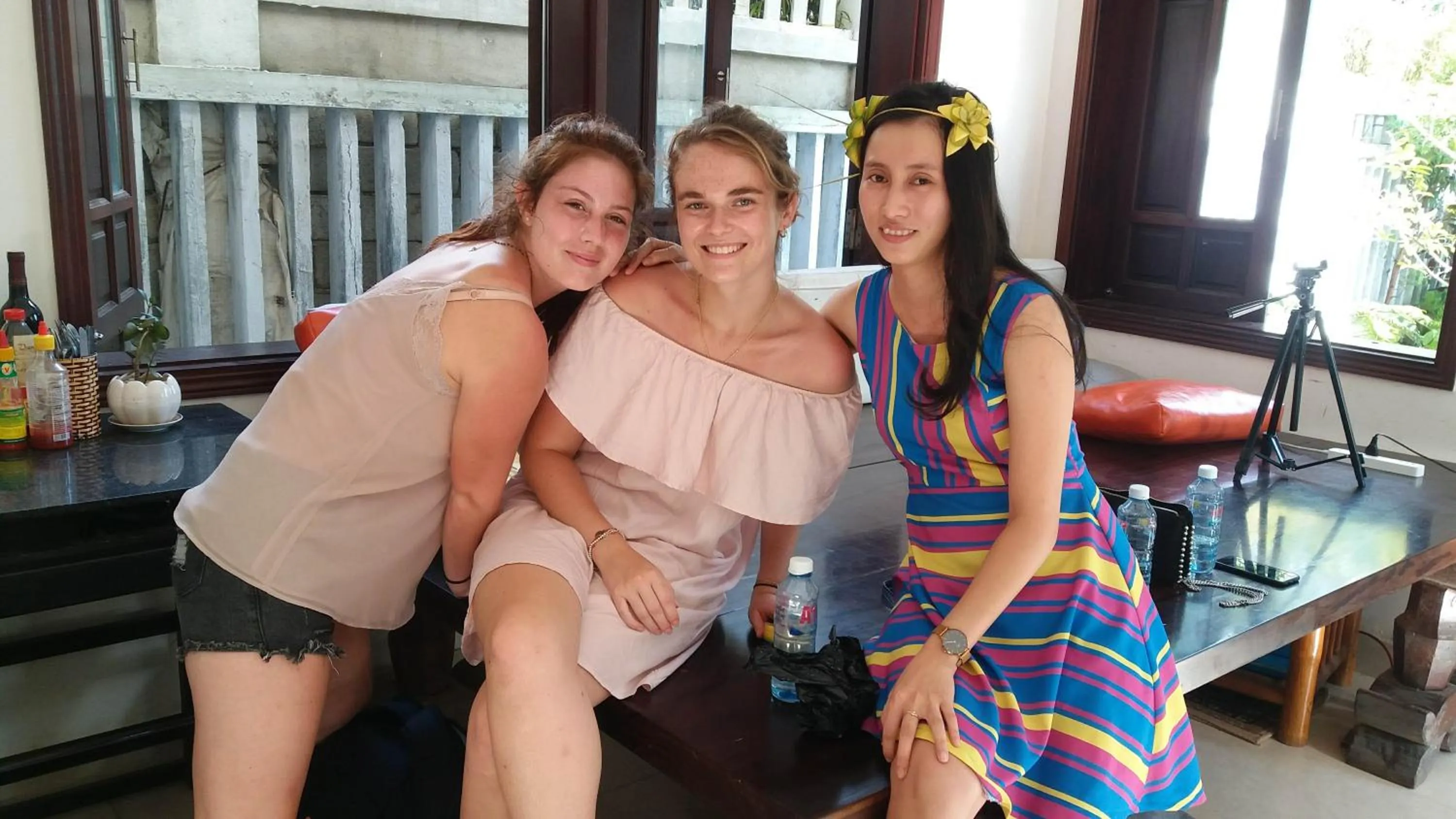 group of guests in B'Lan Riverside Villa