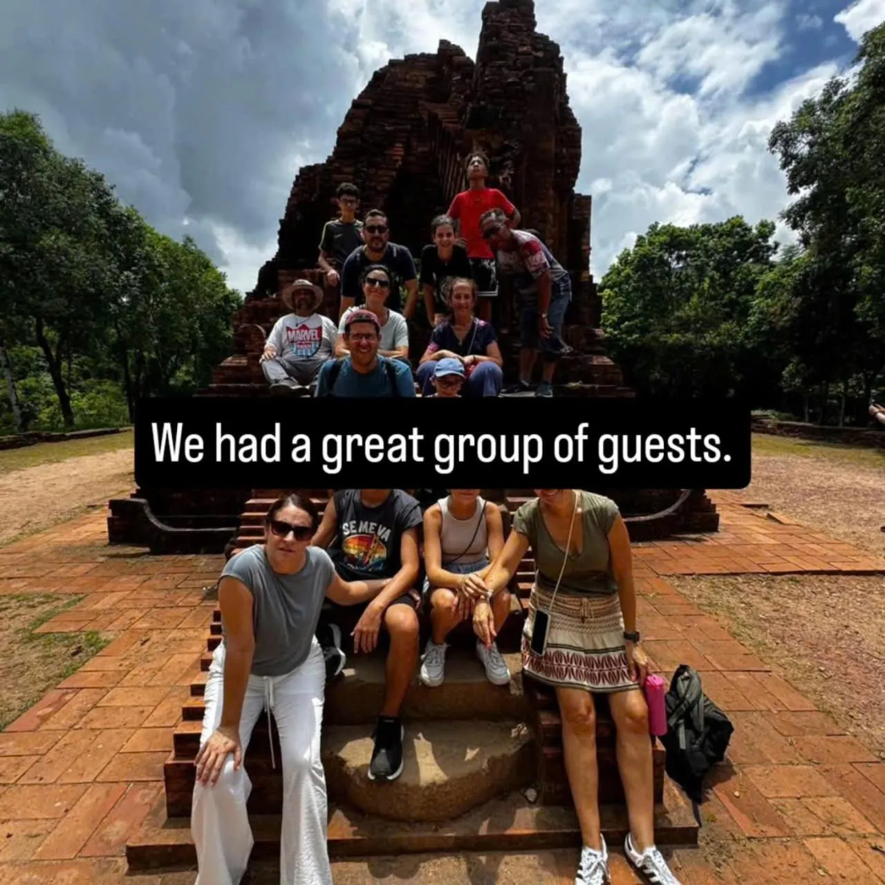 group of guests in B'Lan Riverside Villa
