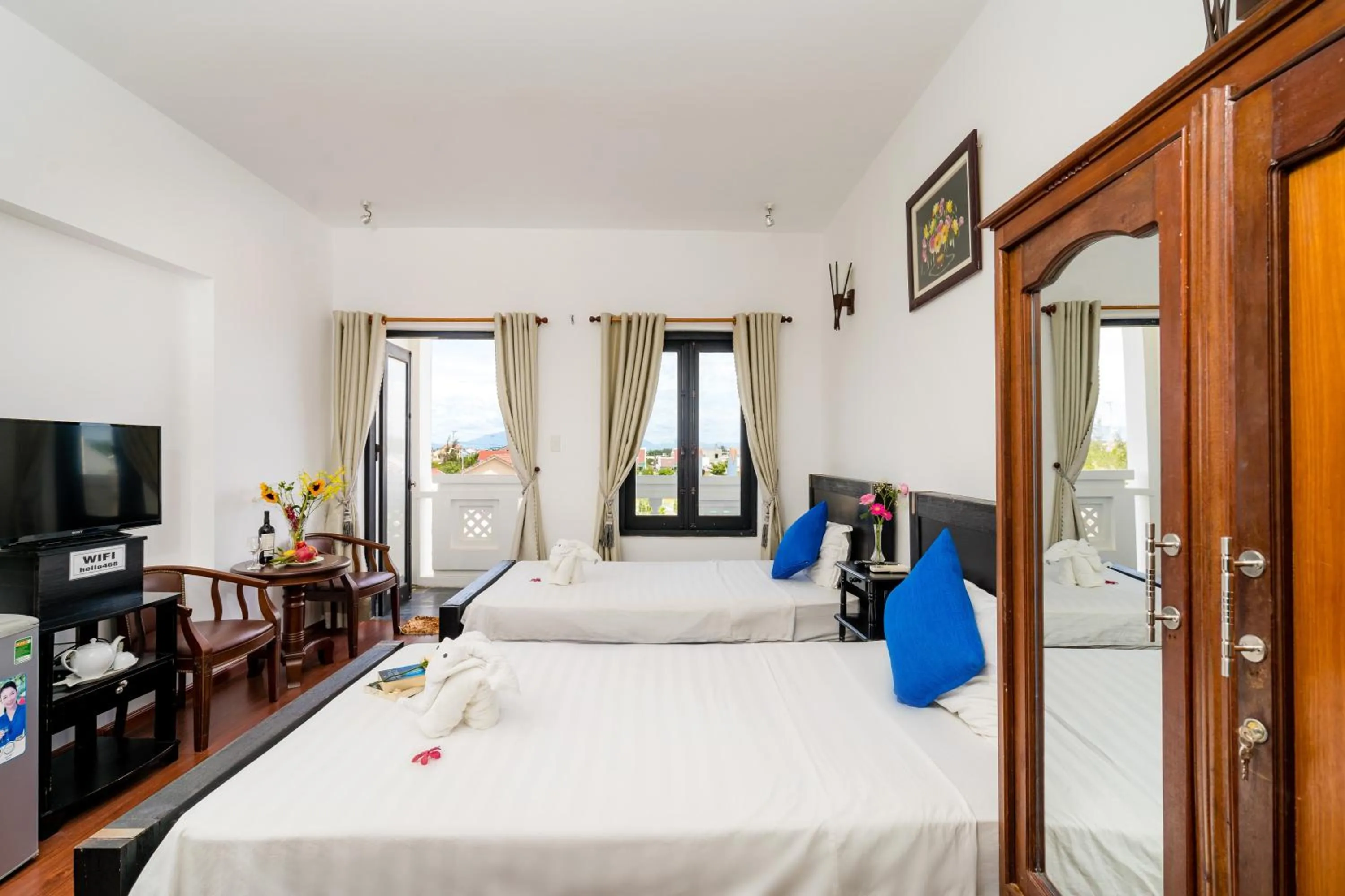 Bedroom in Blue An Bang Villa