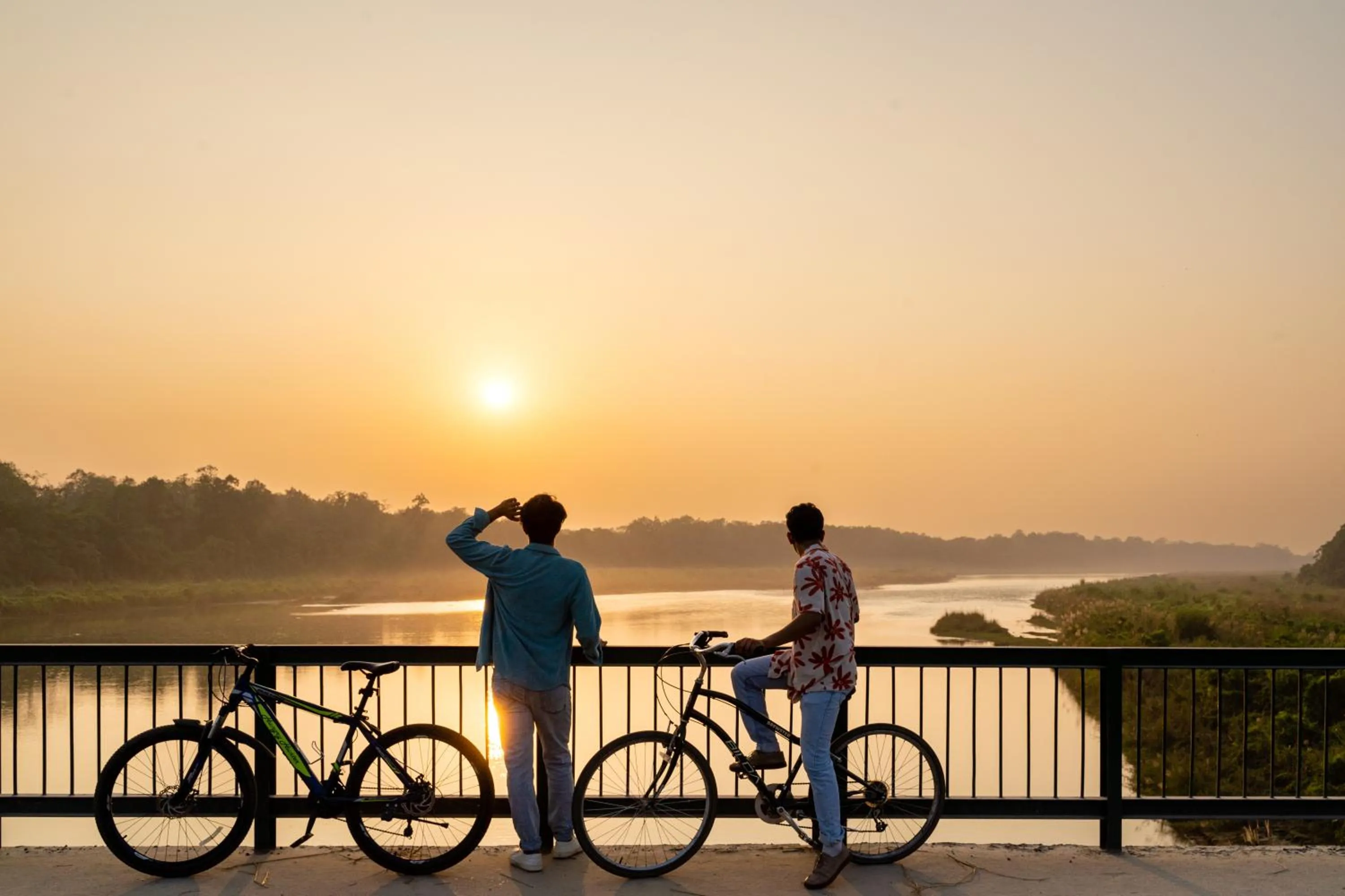 Cycling in Kasara Chitwan