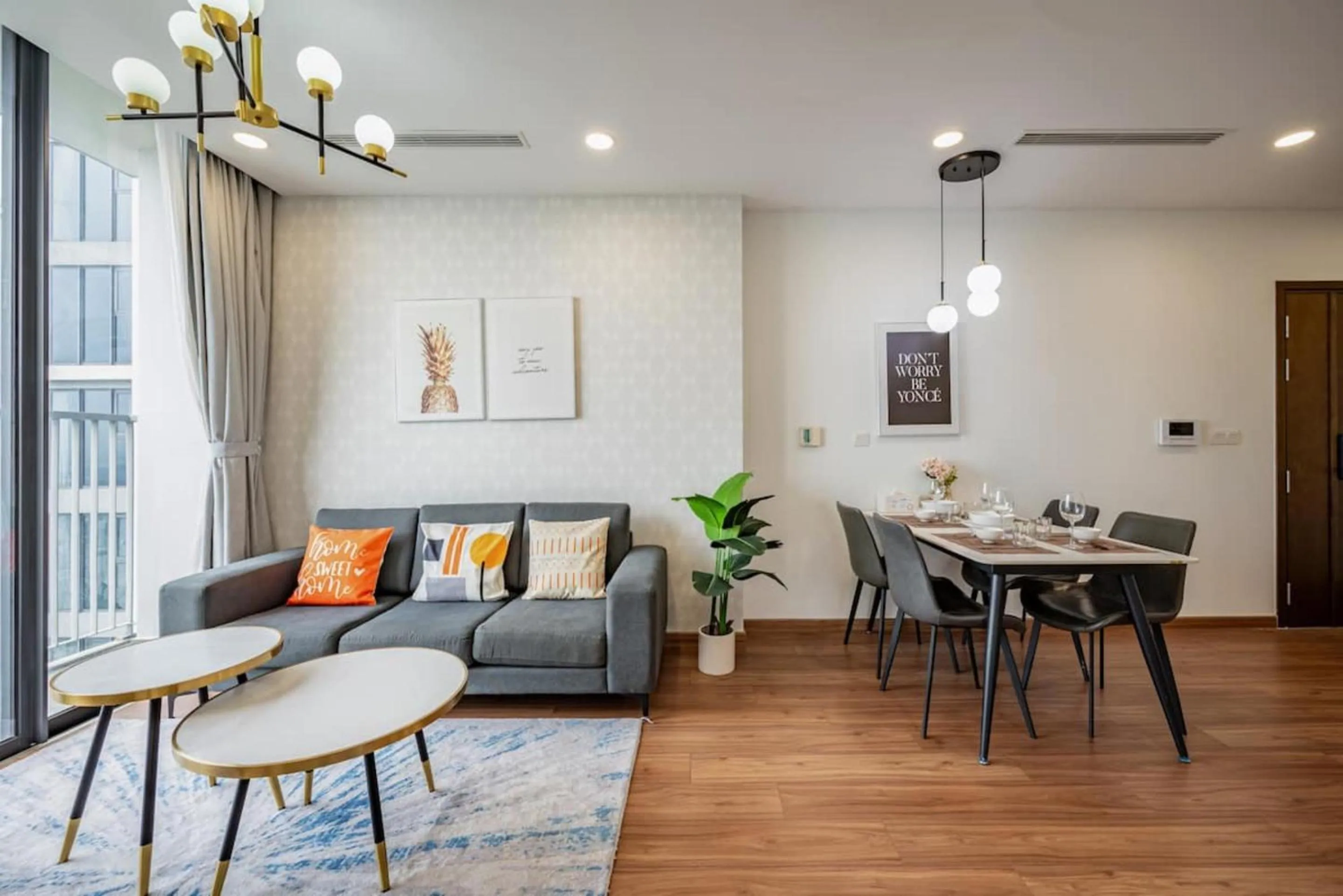 Living room in Eco Green Saigon - Free Gym & Netflix & Pool