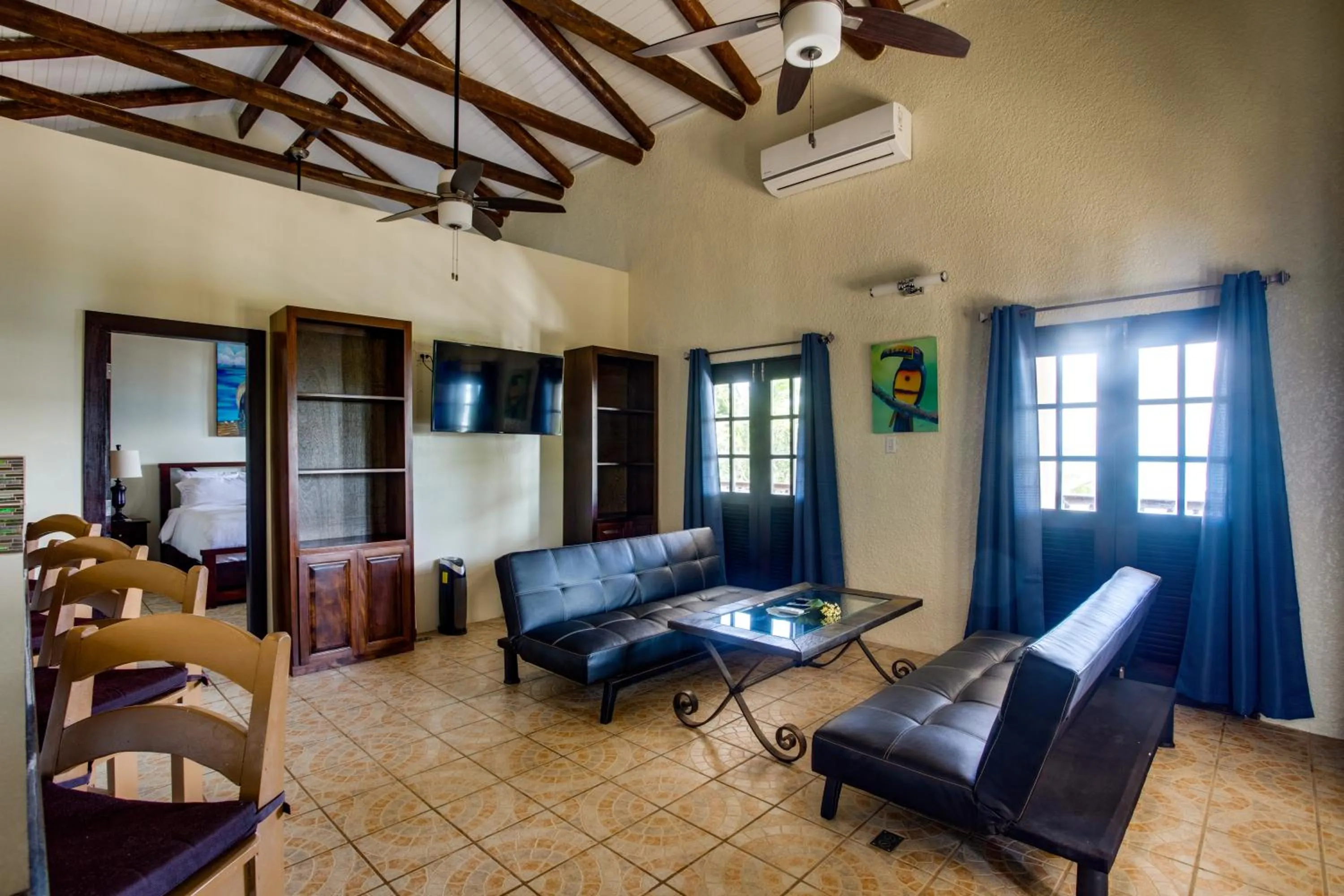 Living room in Mariposa Belize Beach Resort