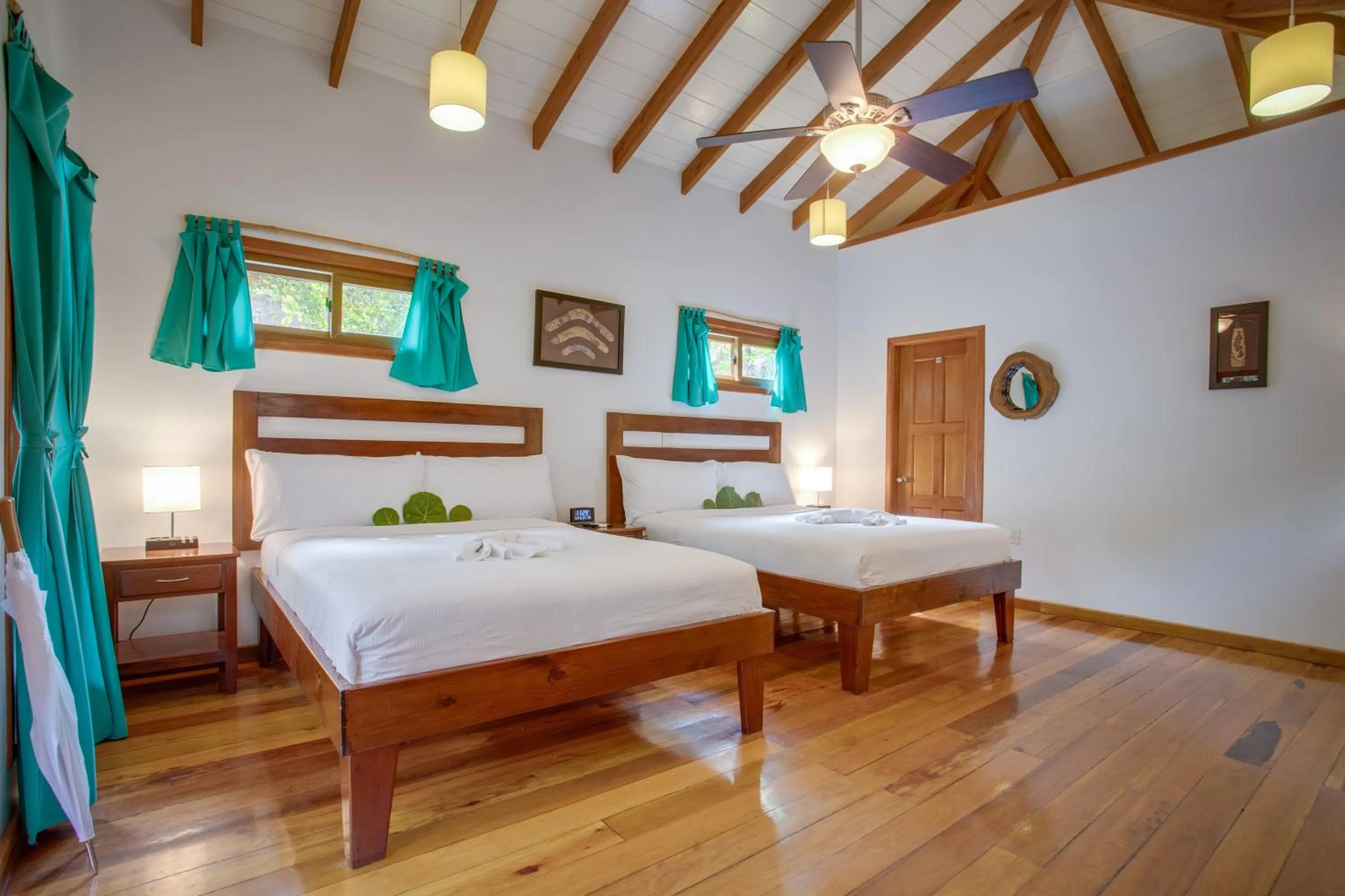 Bed in Mariposa Belize Beach Resort