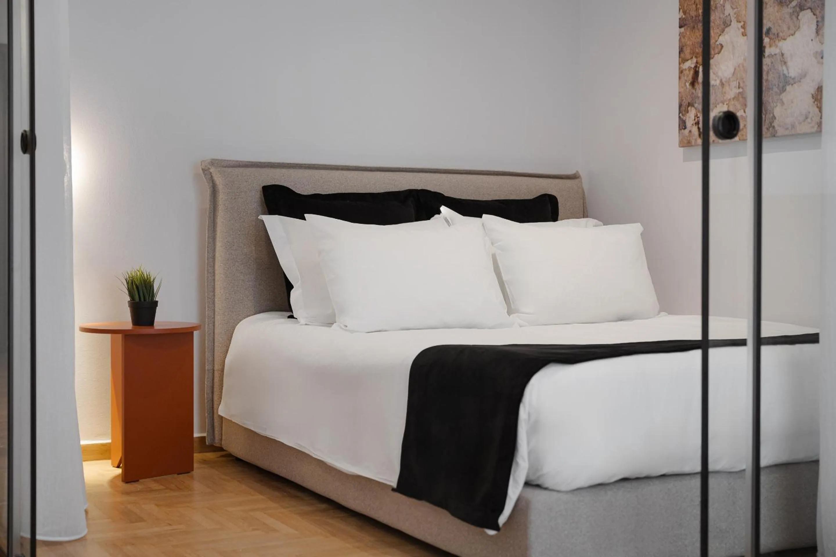 Bed in Acropolis Classy Apartments