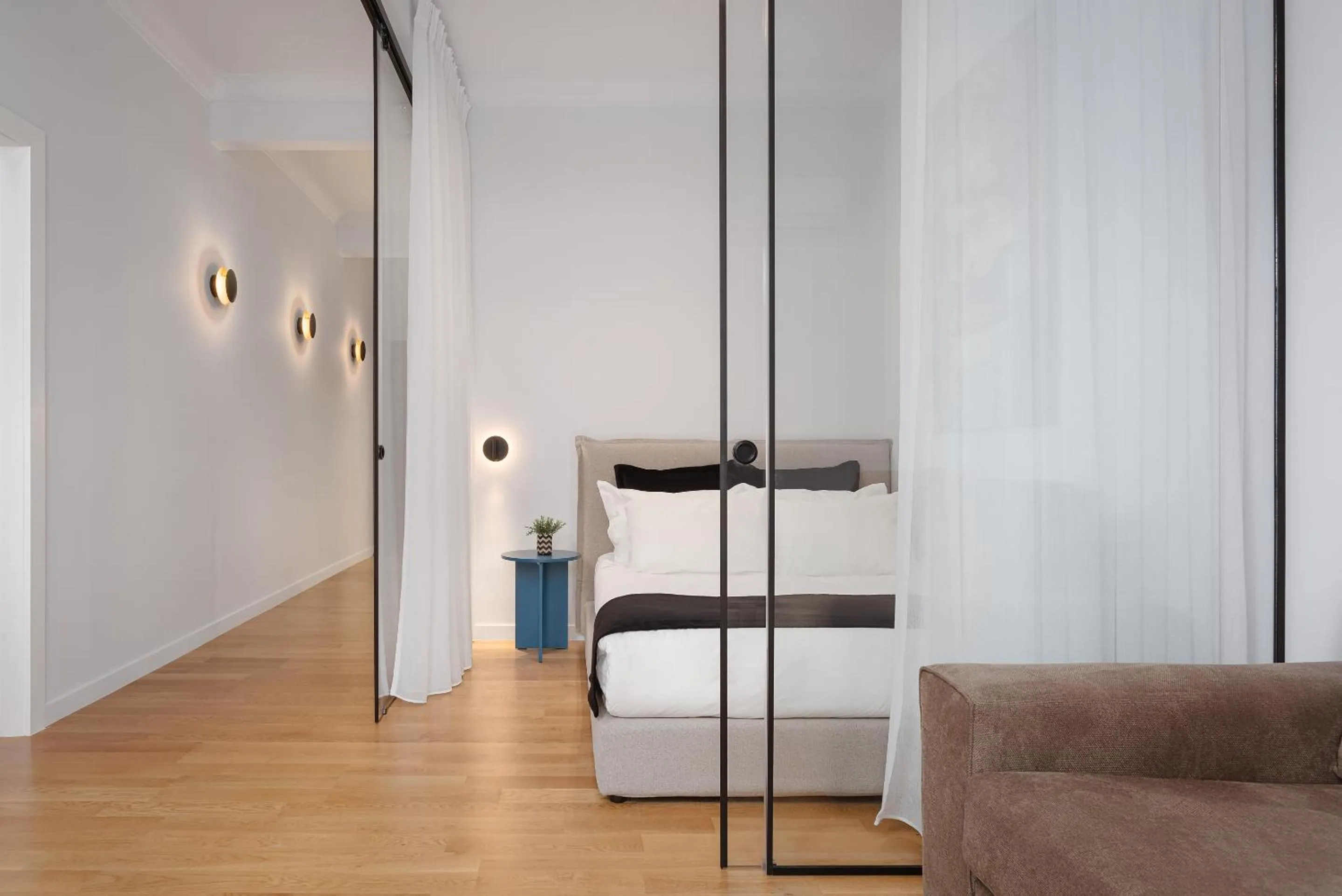 Bed in Acropolis Classy Apartments