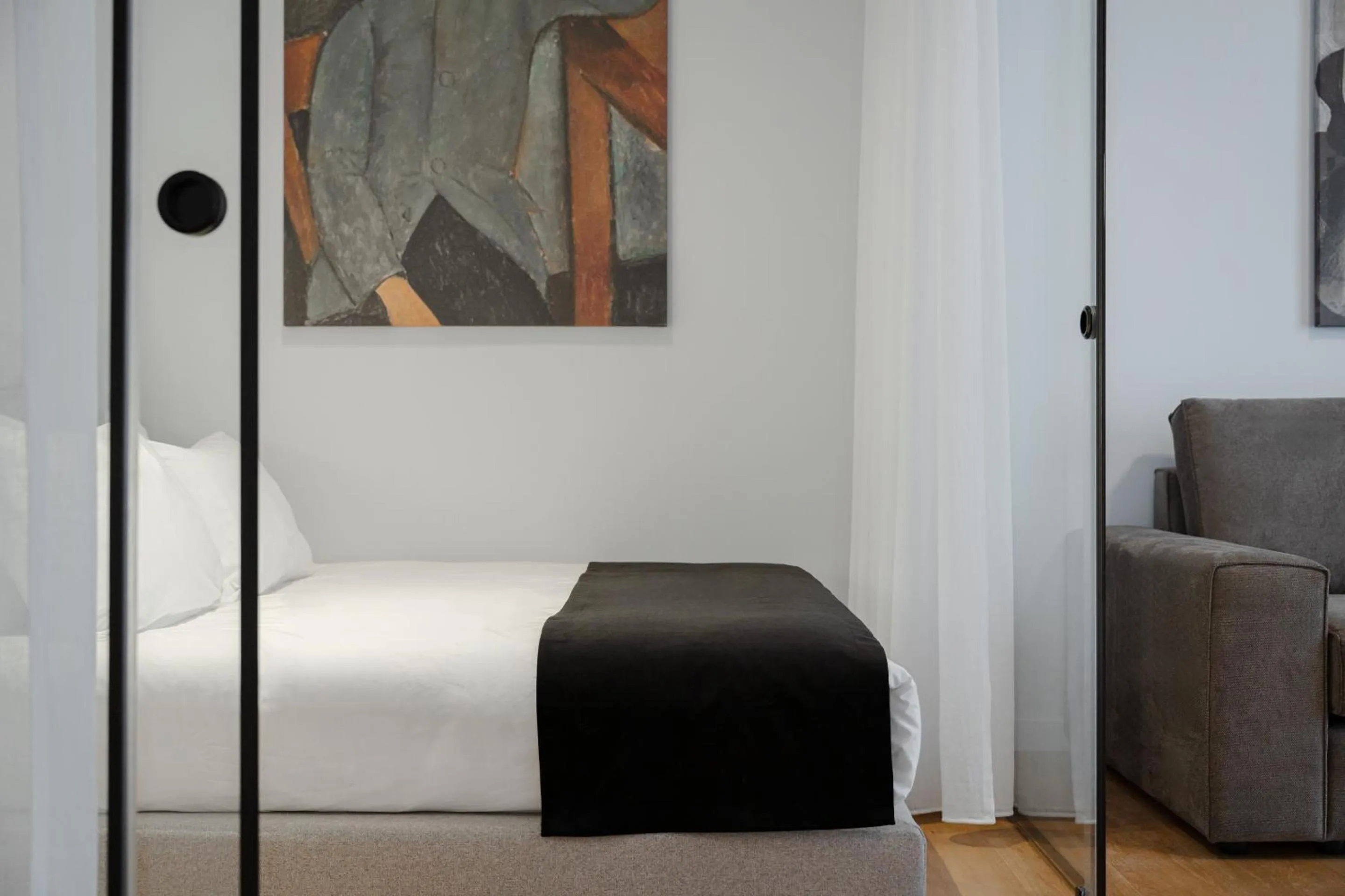 Bed in Acropolis Classy Apartments