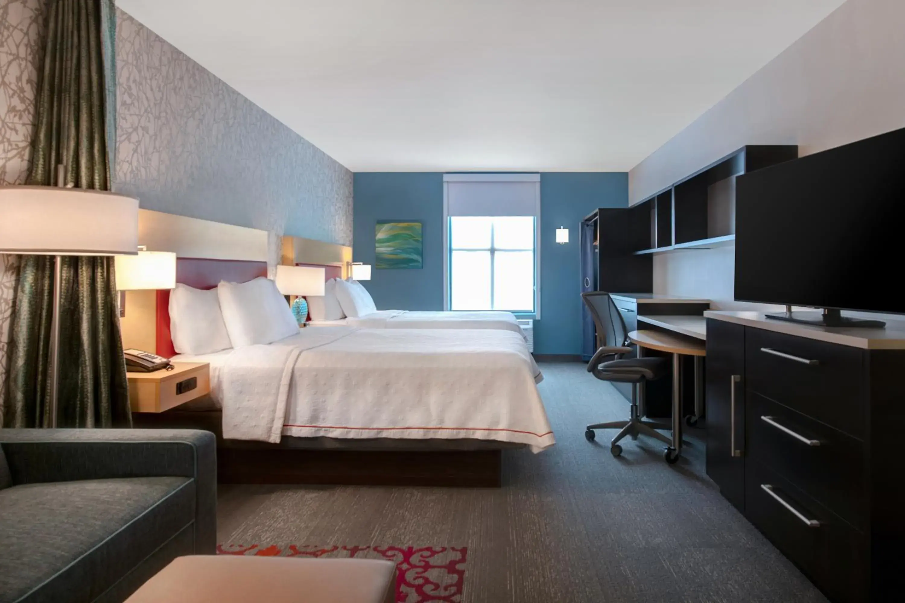 Queen Studio Suite with Two Queen Beds - Non-Smoking in Home2 Suites by Hilton Tuscaloosa Downtown University Boulevard Queen Studio Suite with Two Queen Beds - Non-Smoking in Home2 Suites by Hilton Tuscaloosa Downtown University Boulevard