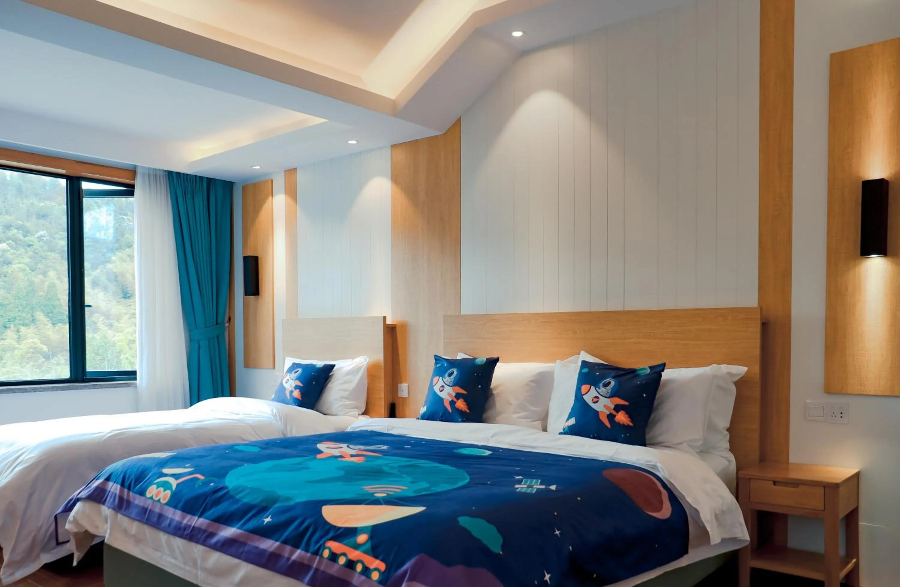 Bed in Nian hotel & resorts